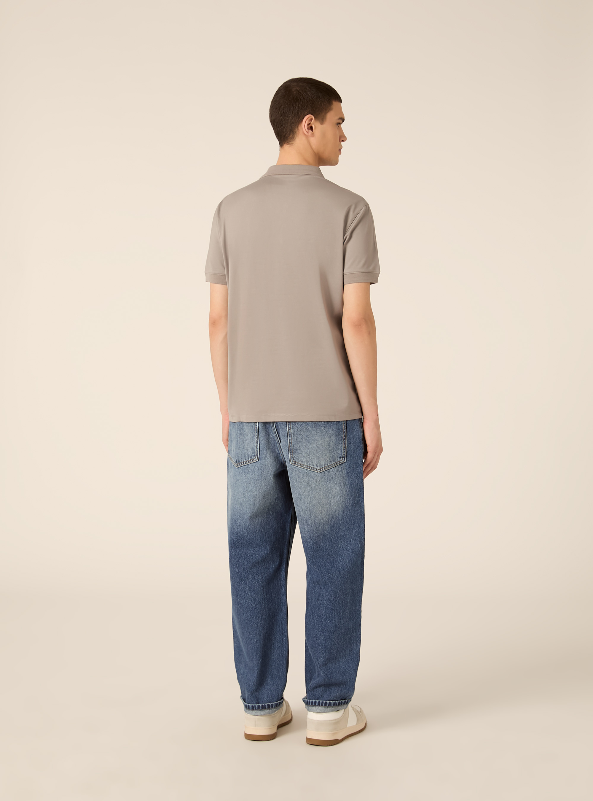 Polo AIRes in piquet stretch, GY2 GREY MEDIUM