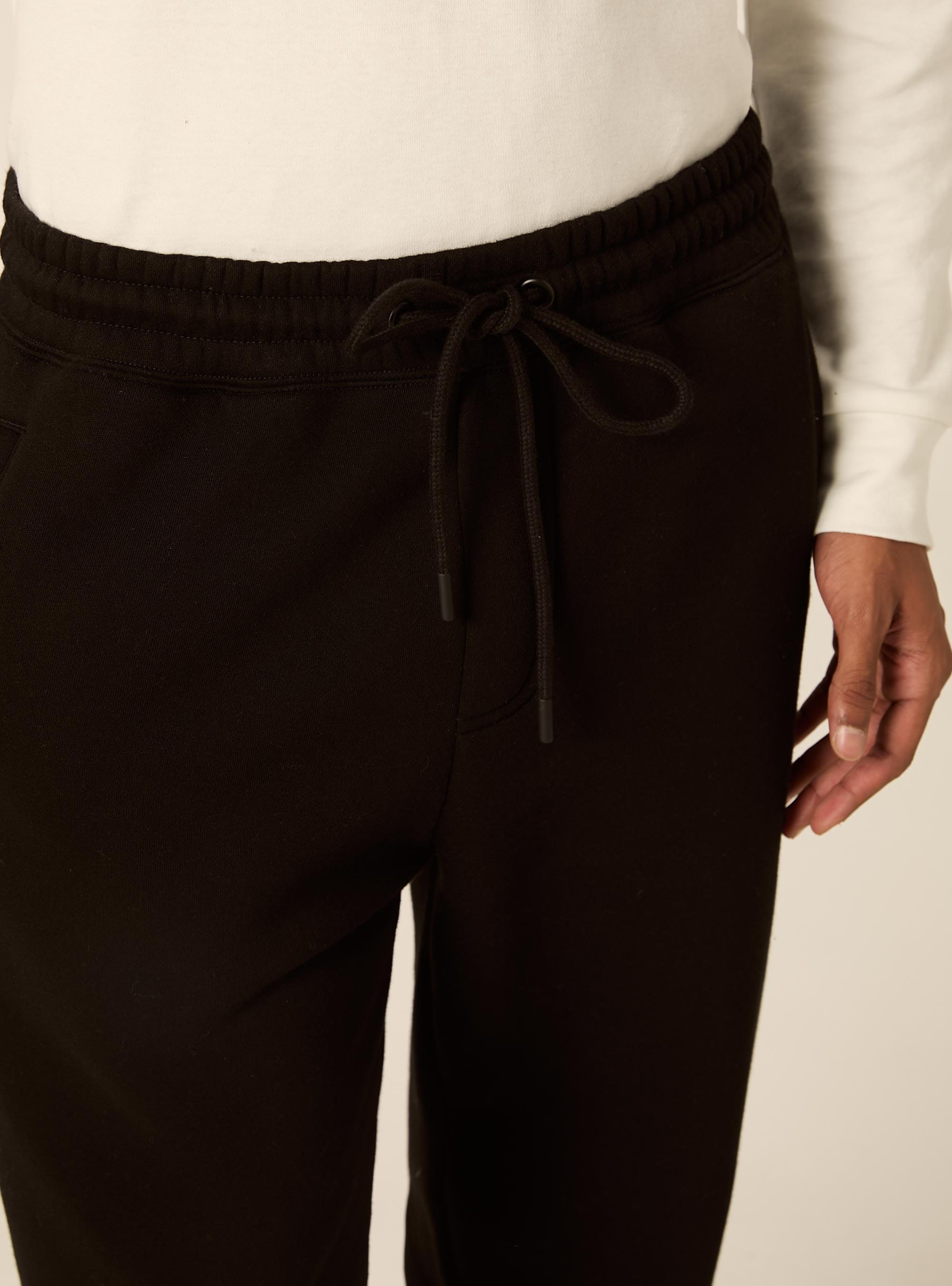 Jogger basico con coulisse ed elastico in vita, BK1 BLACK