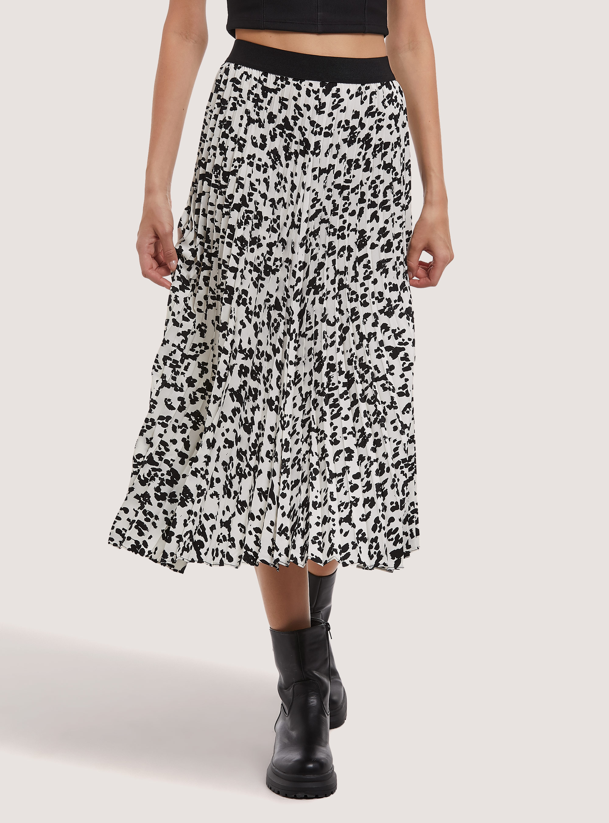 Mini-jupe à imprimé animal, ANIMALIER BEIGE