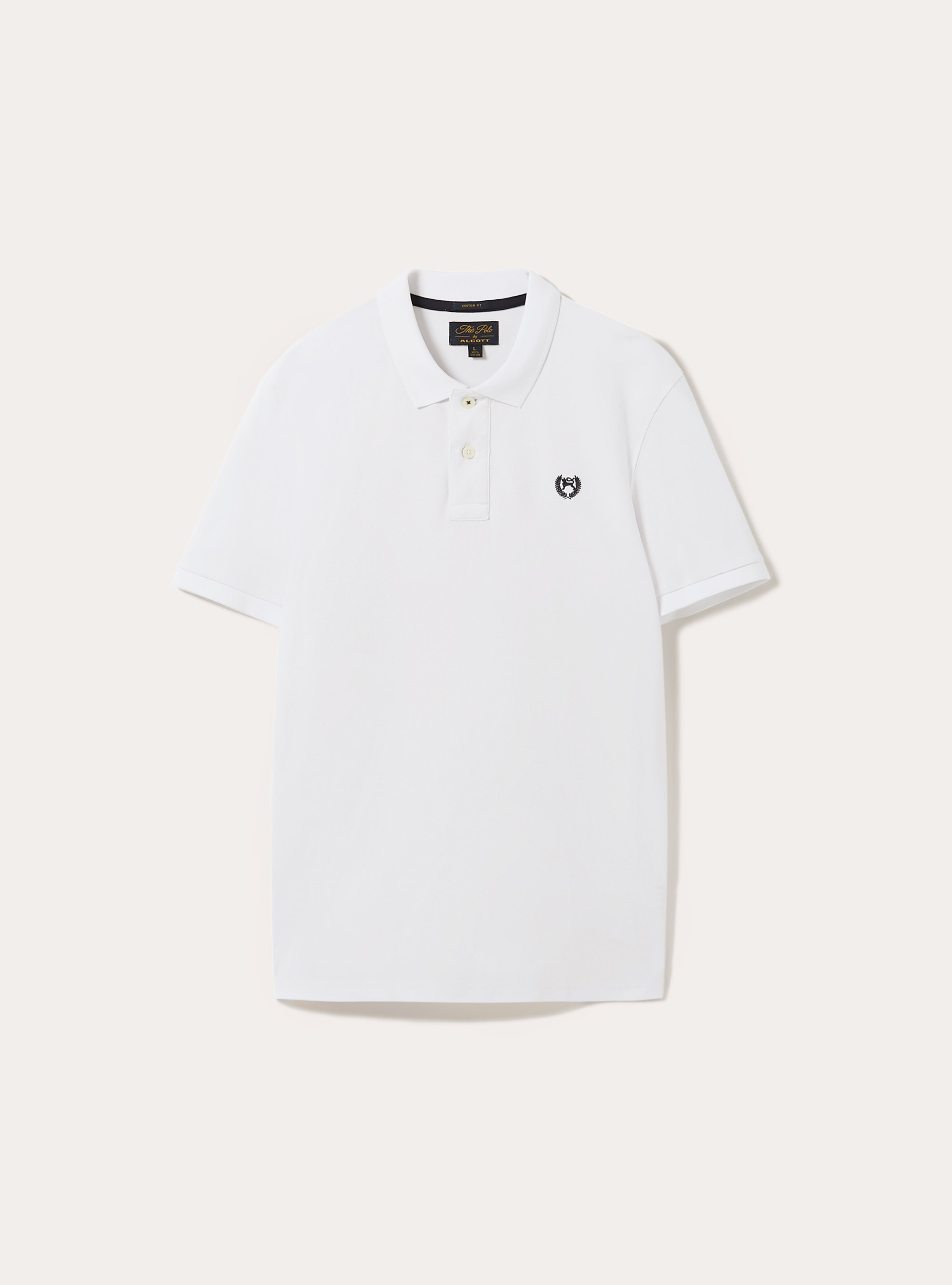 Cotton piqu&eacute; polo shirt with embroidery, WH3 WHITE