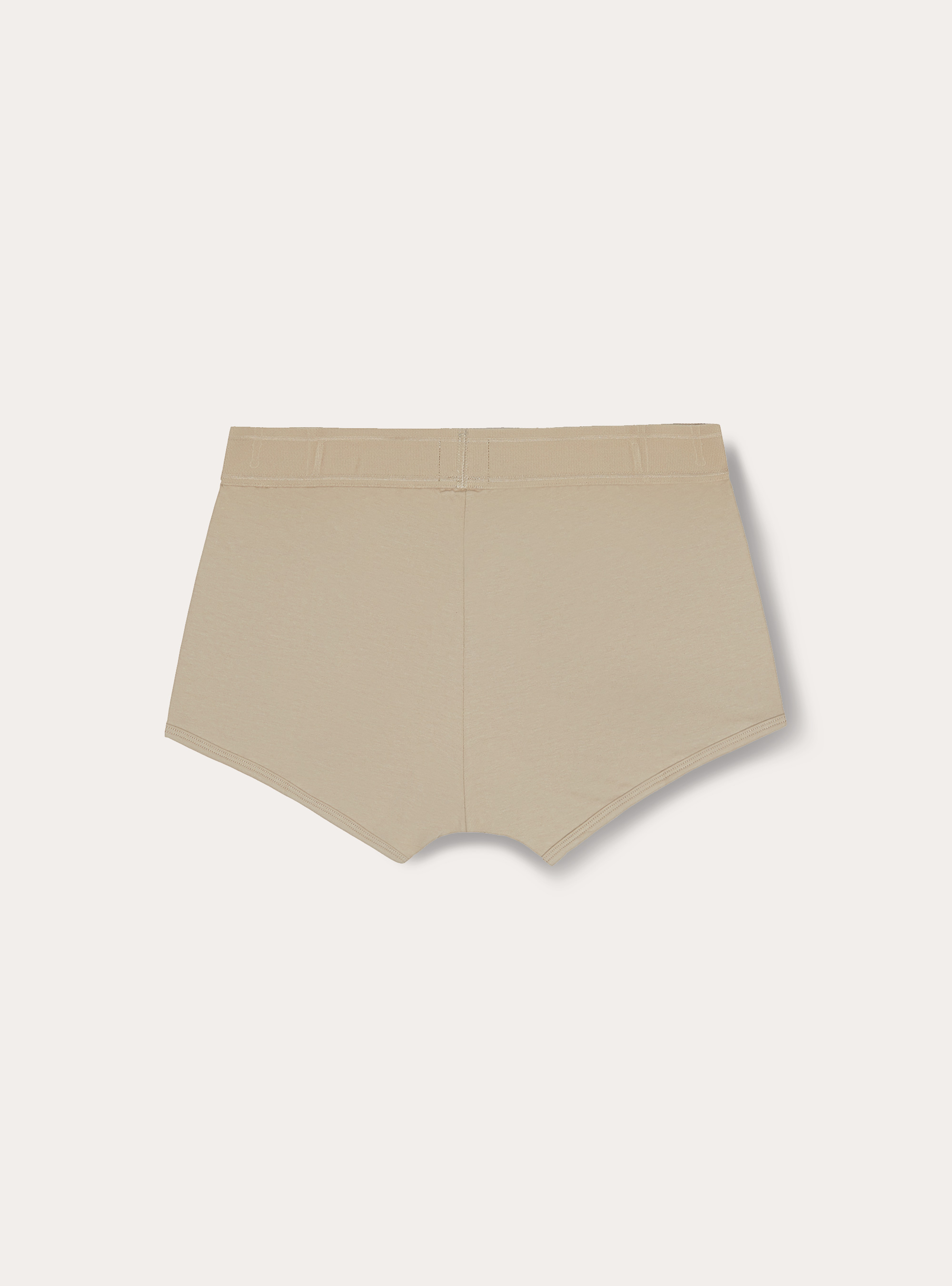 Stretch cotton boxer shorts with logo, BG2 BEIGE MEDIUM