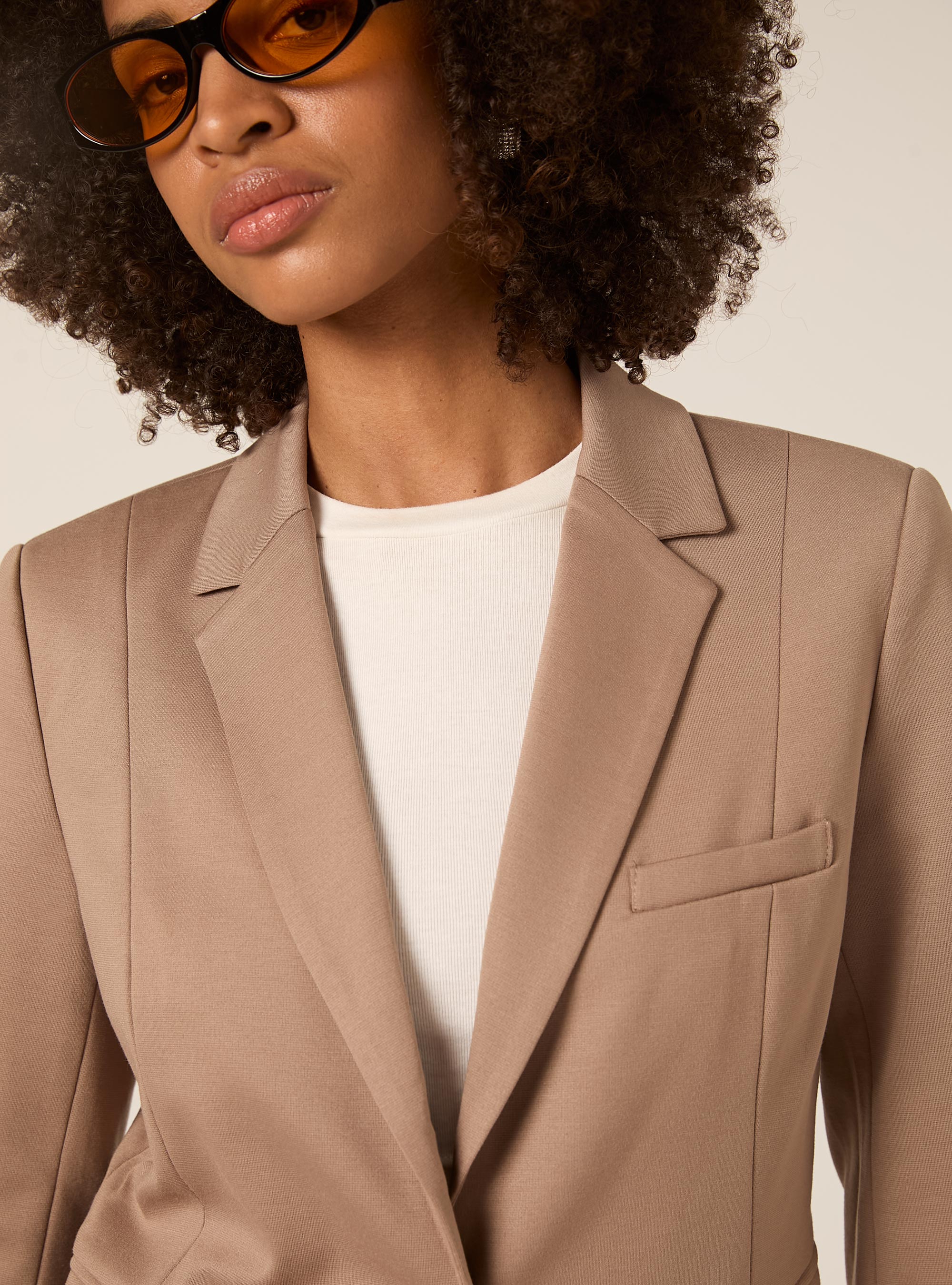 Jersey blazer, BR3 BROWN LIGHT