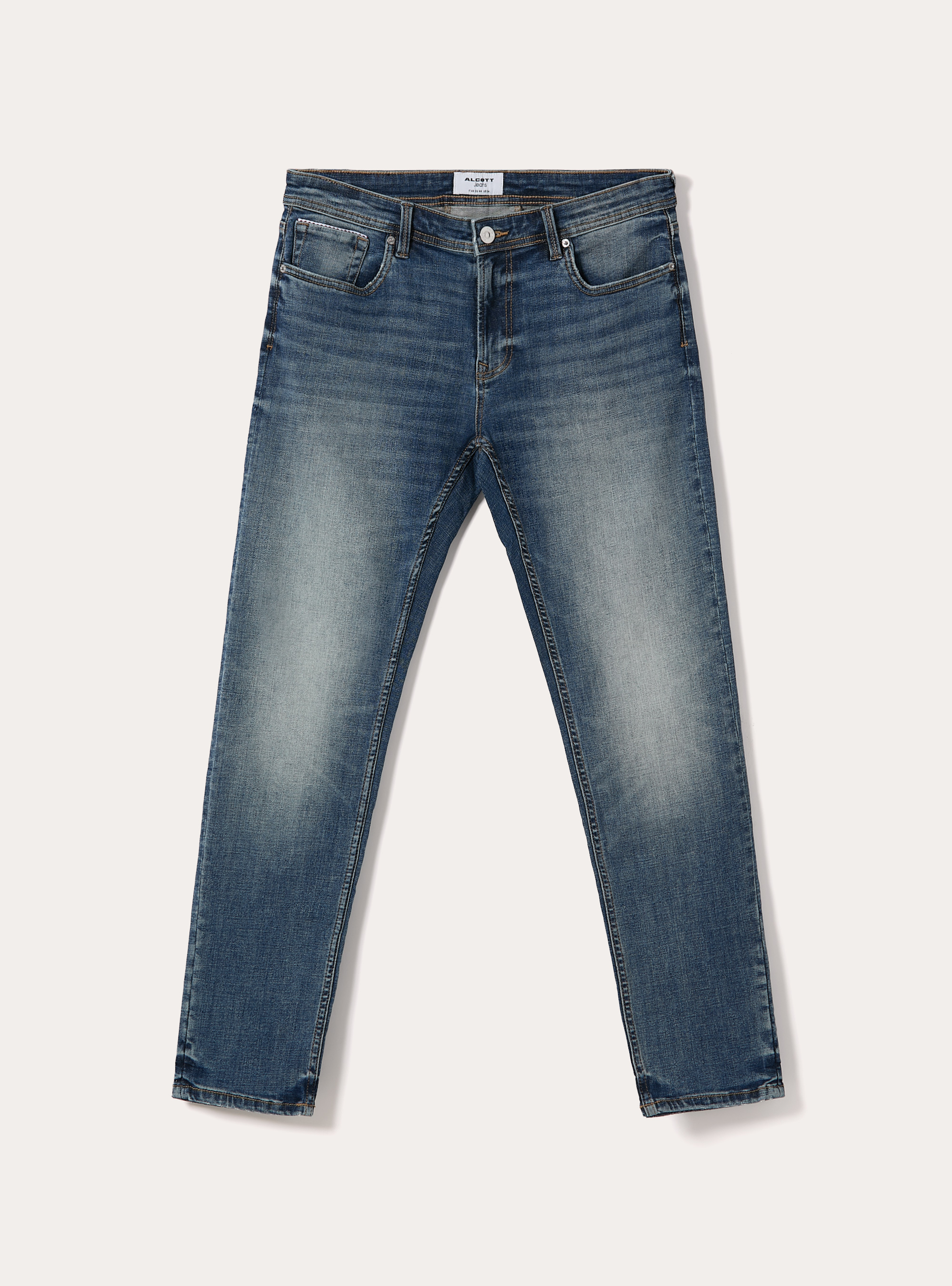 Skinny fit jeans, D101 BLUE MED OVERDYE