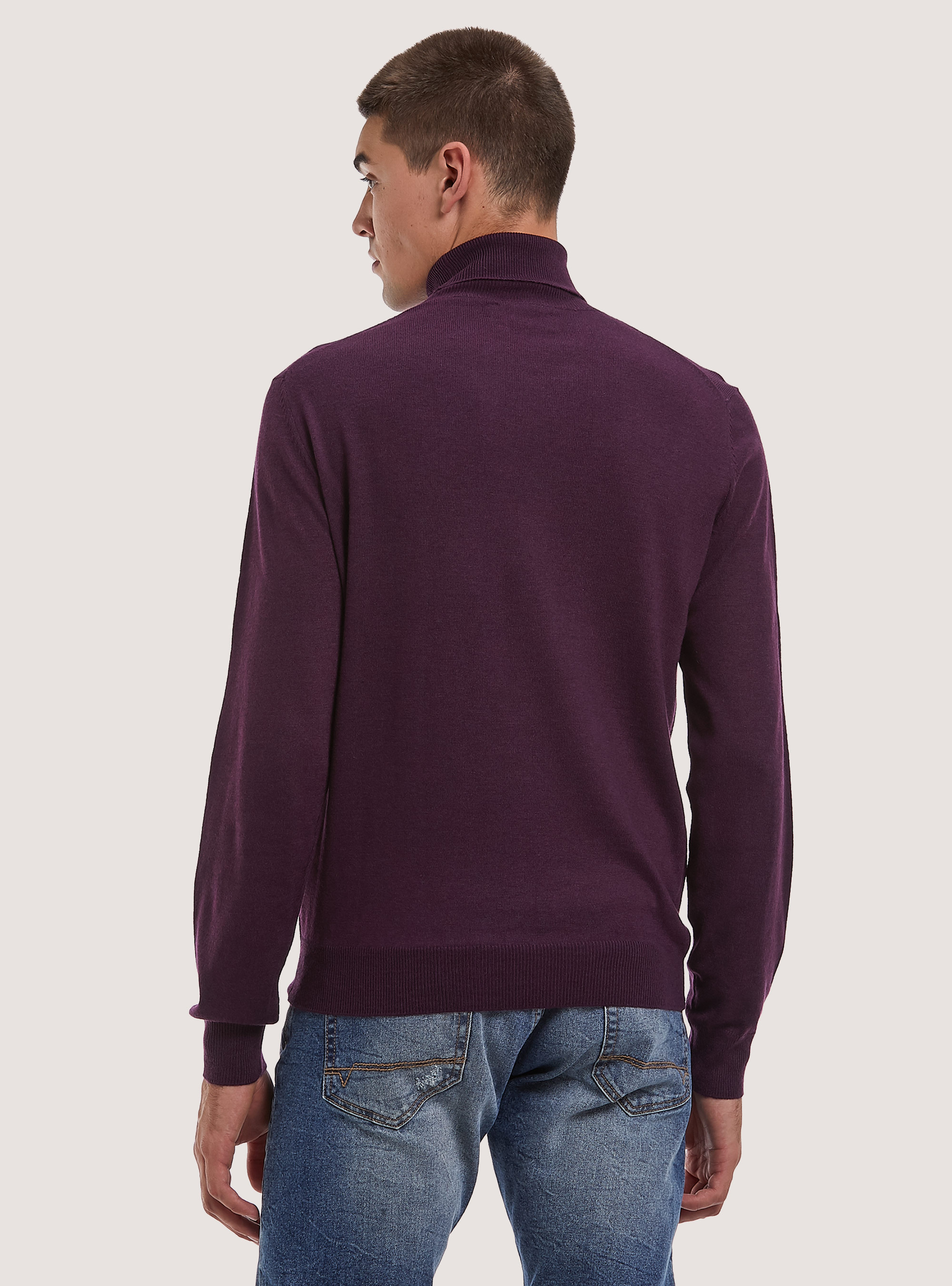 Soft turtleneck pullover, VI1 VIOLET DARK