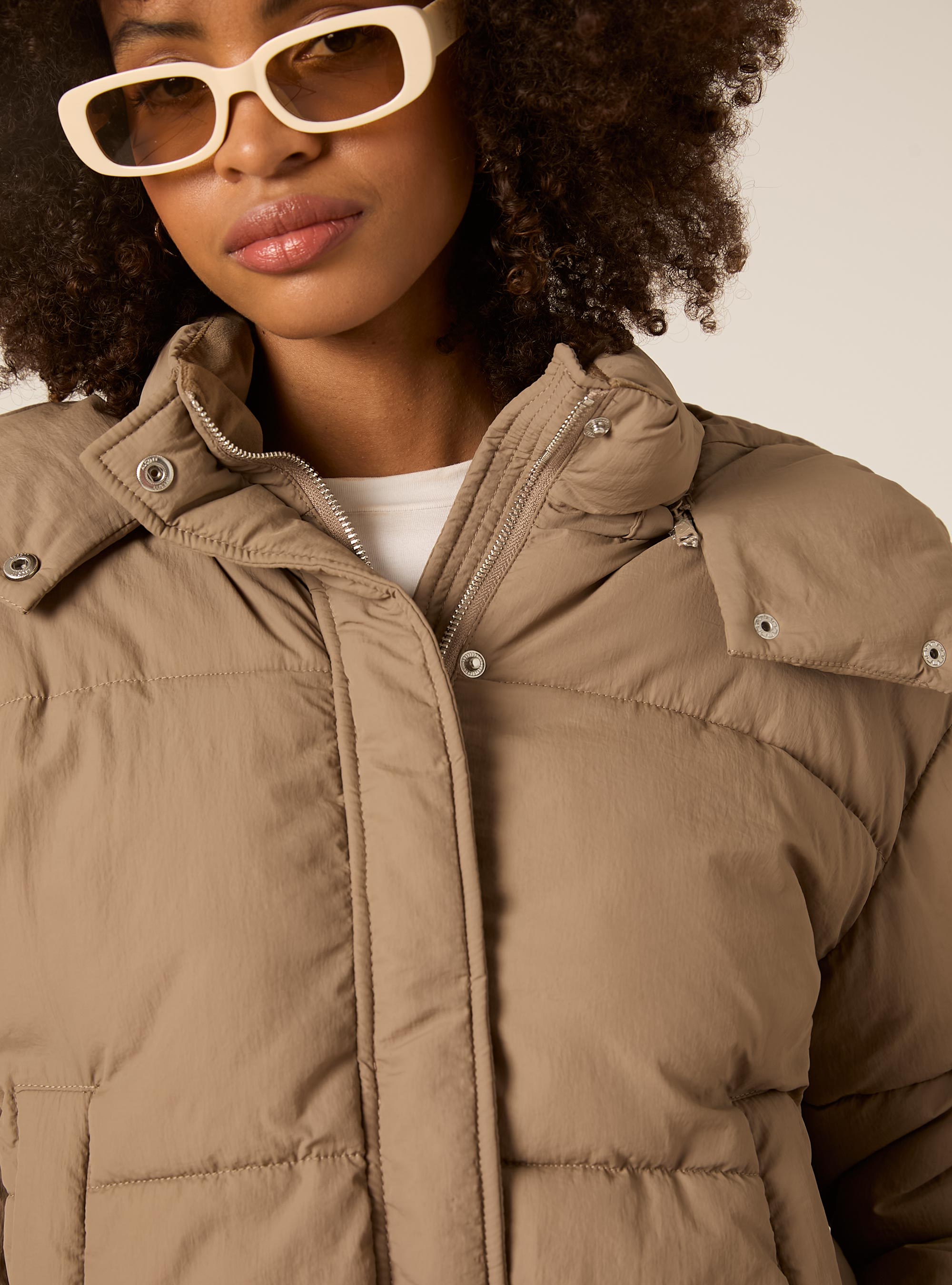 Veste matelassée à capuche, BG2 BEIGE MEDIUM