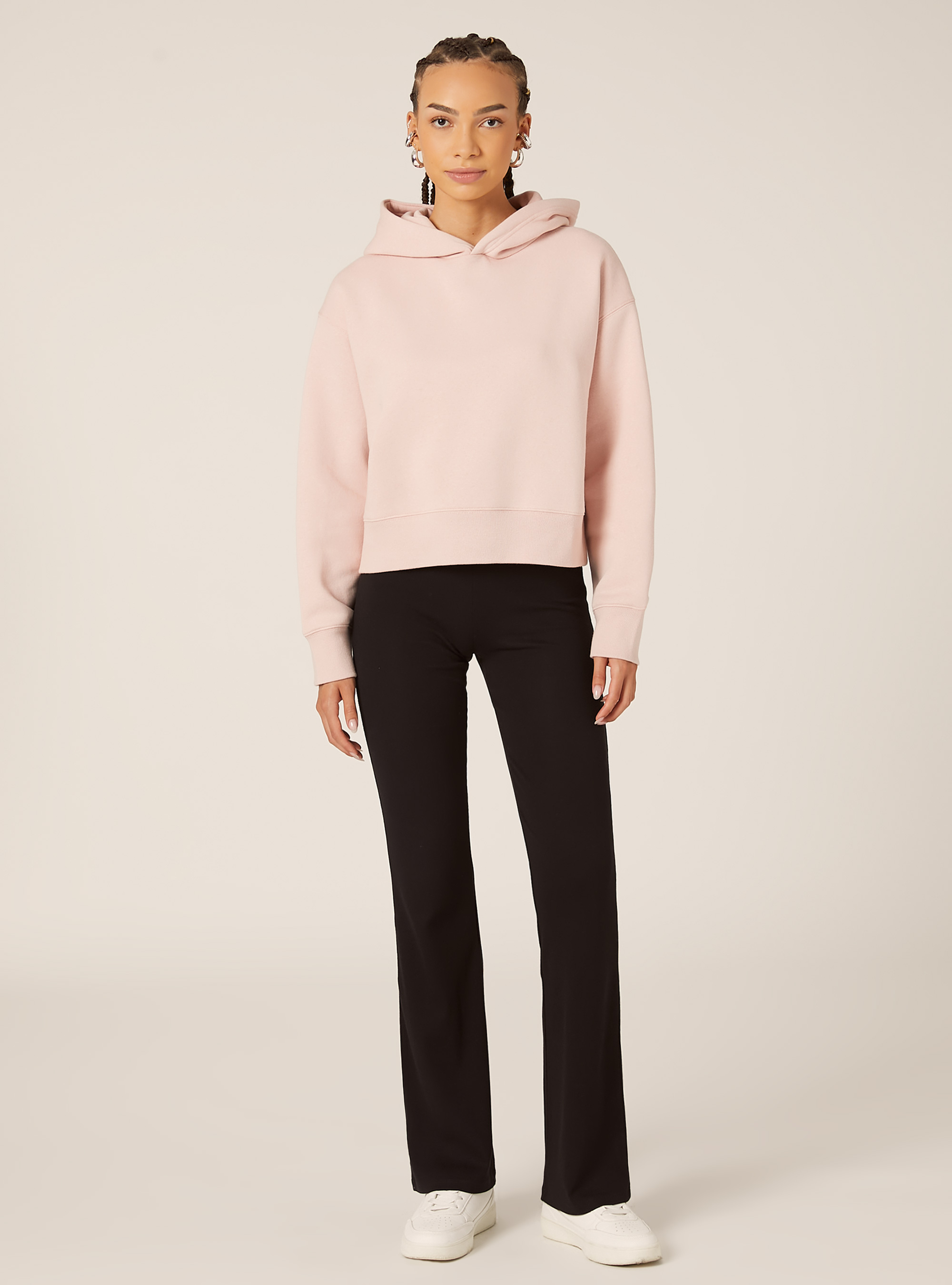 Boxy fit hooded sweatshirt, PK2 PINK MEDIUM