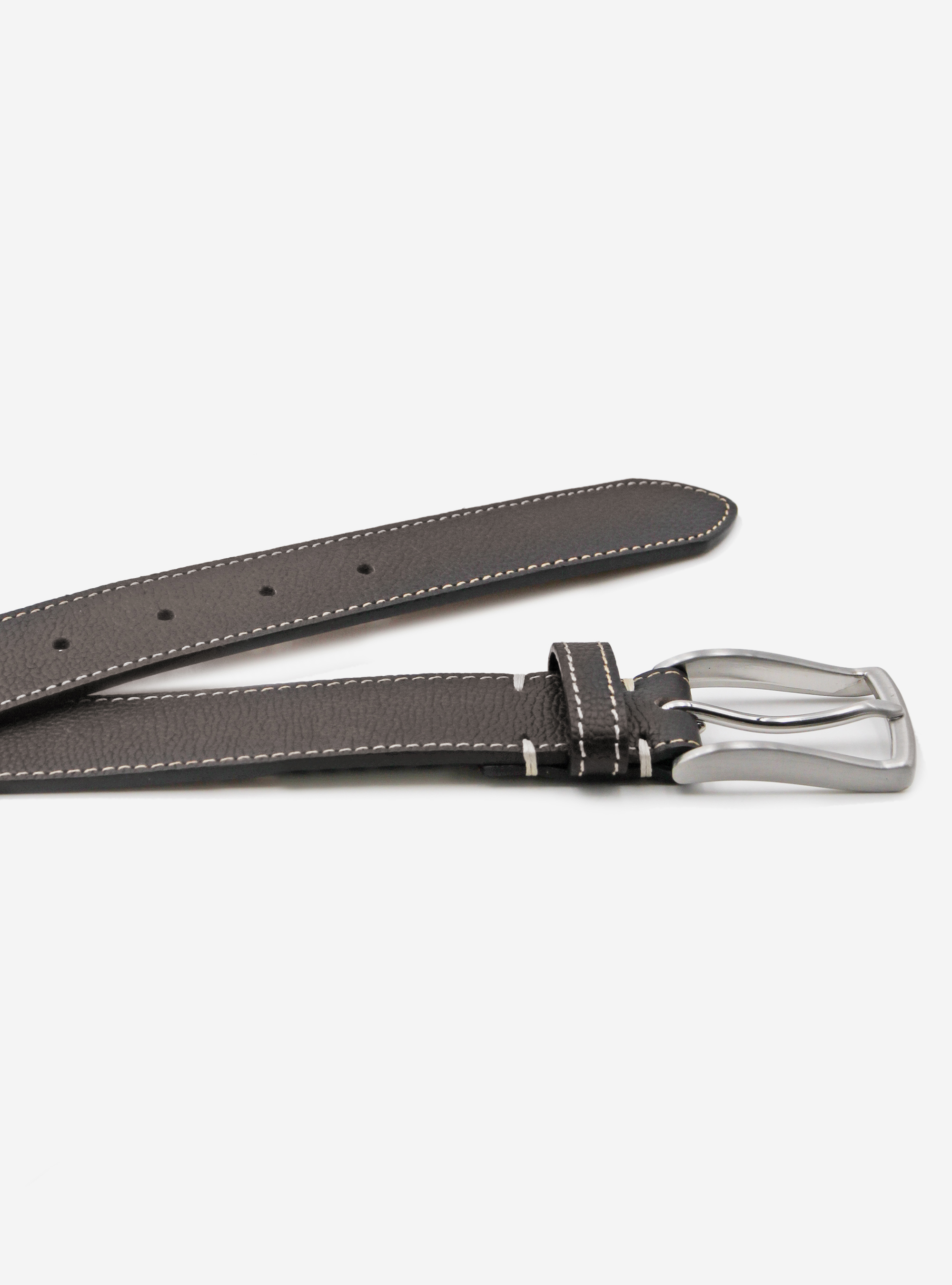 LEATHER BELT, DARK BROWN