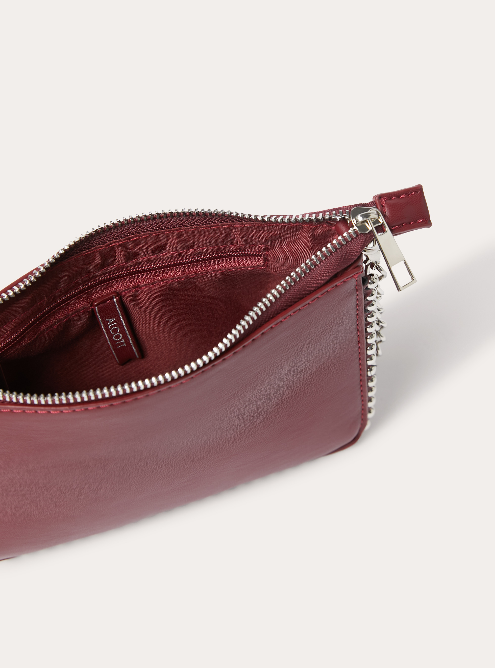 Mini sac en cuir avec chaine, BO2 BORDEAUX MEDIUM