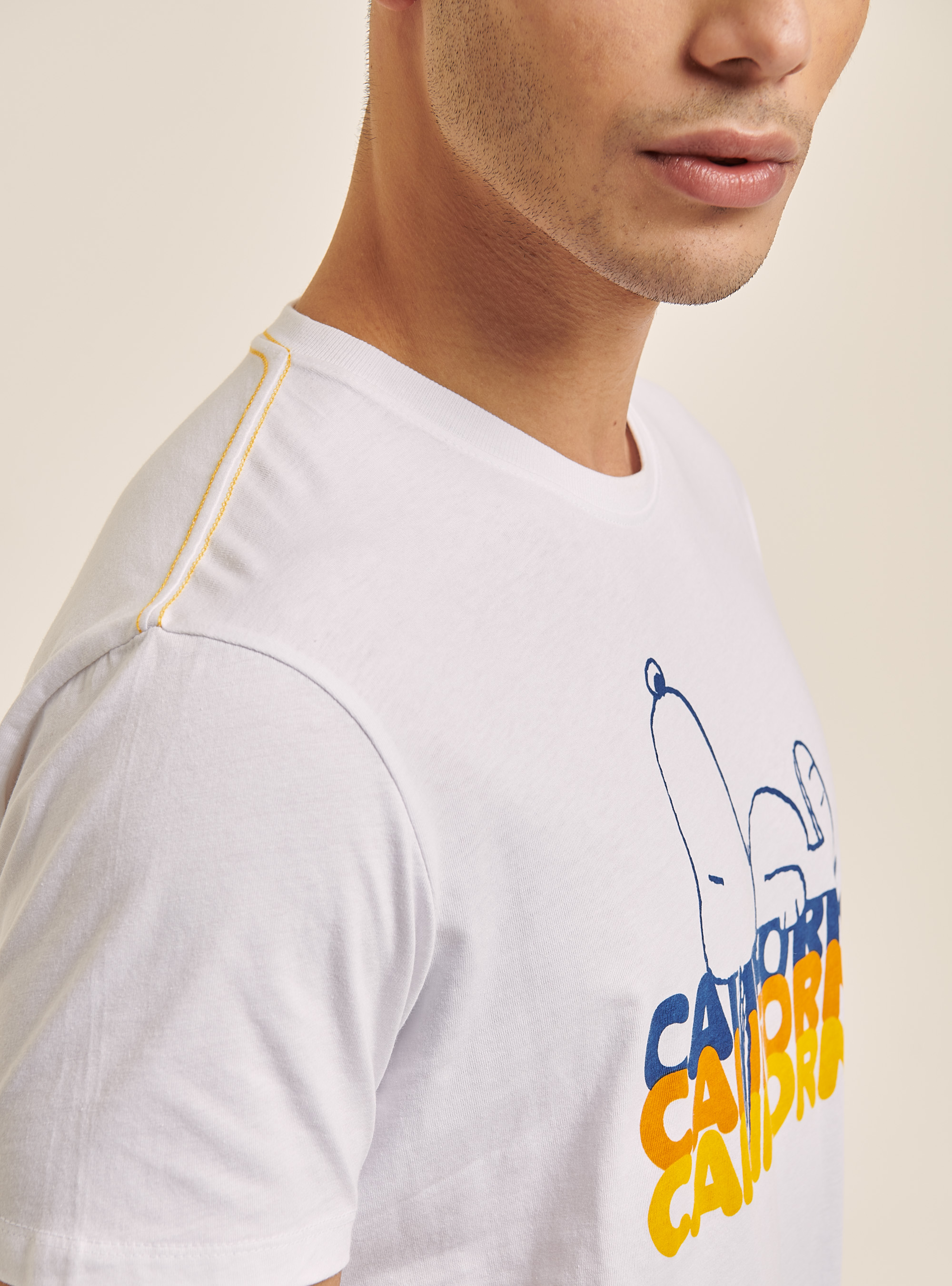 T-shirt Snoopy licensed for Alcott, WHITE