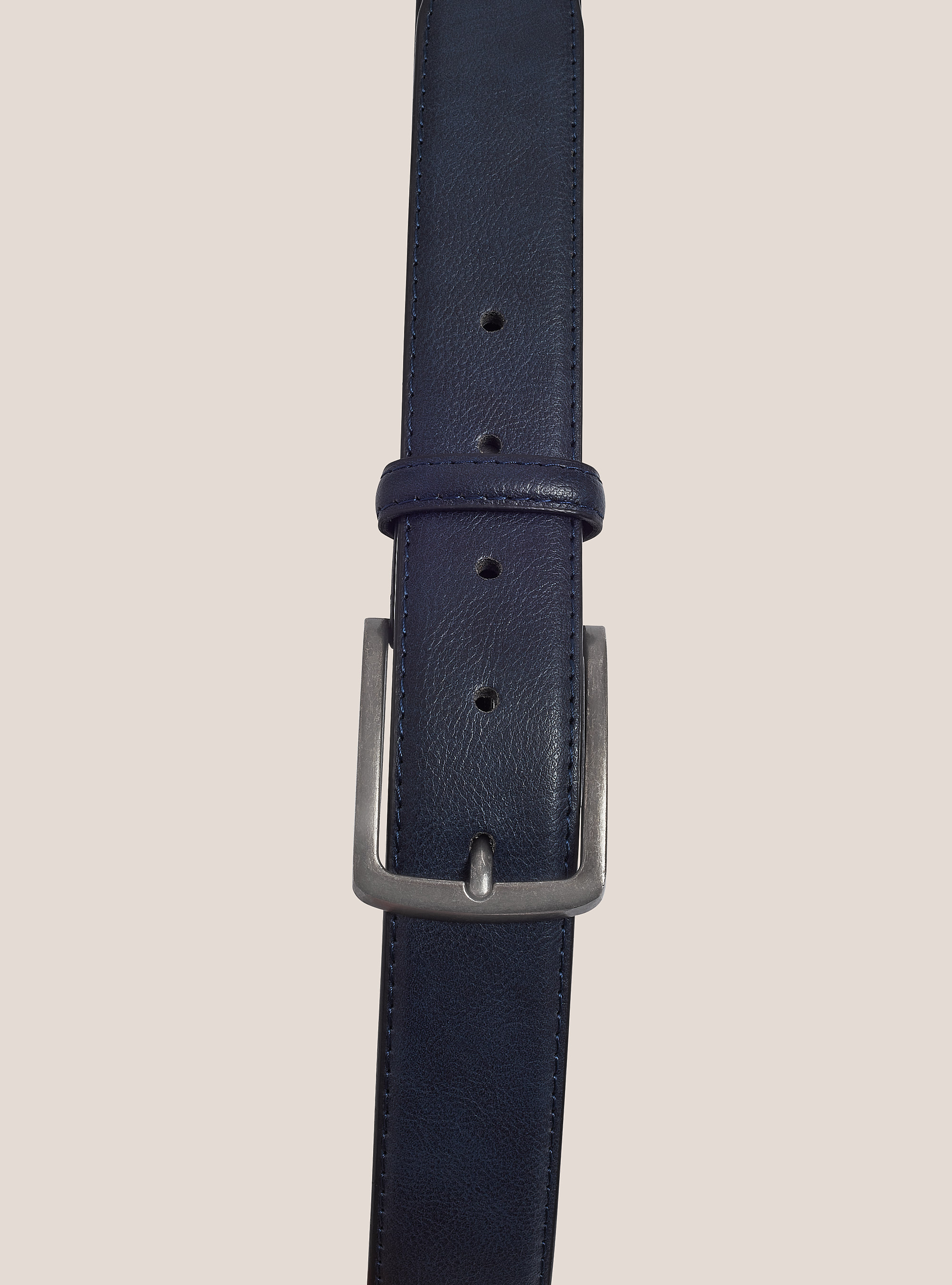 Cinturon efecto piel, AZUL MARINO