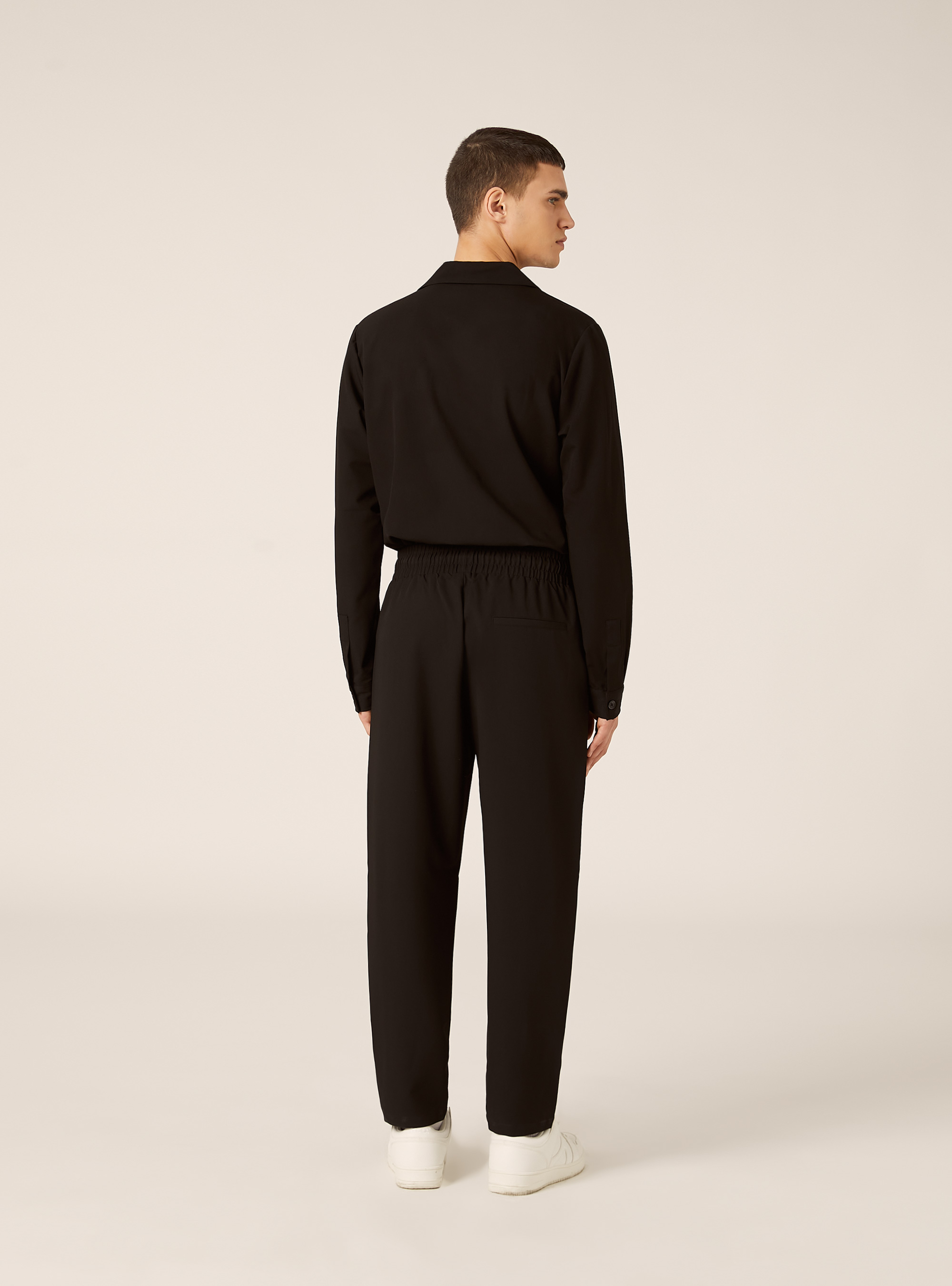 Pantaloni jogger carrot fit, BK1 BLACK