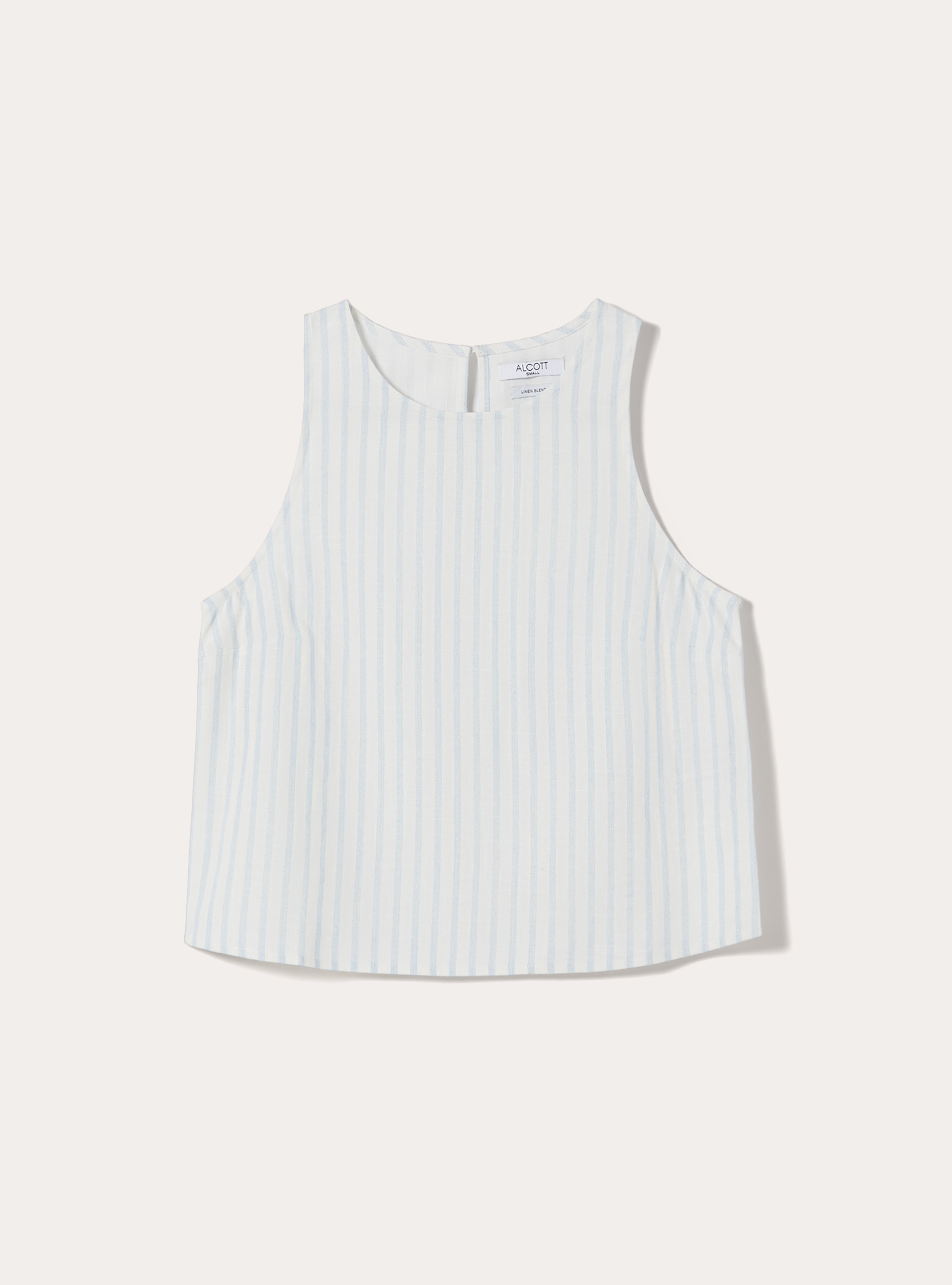 Canotta basic in misto lino, STR5 RIGA AZZURRA