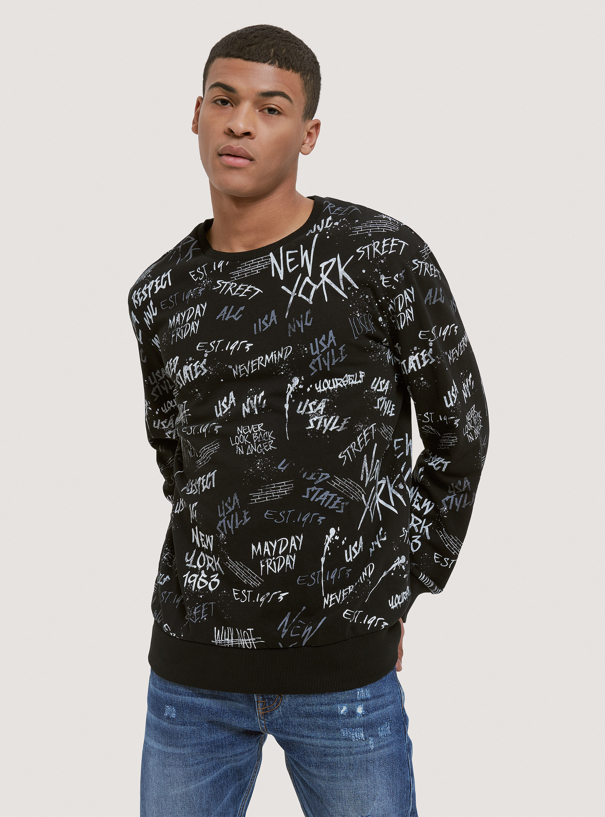 100 cotton crew neck sweatshirt hotsell