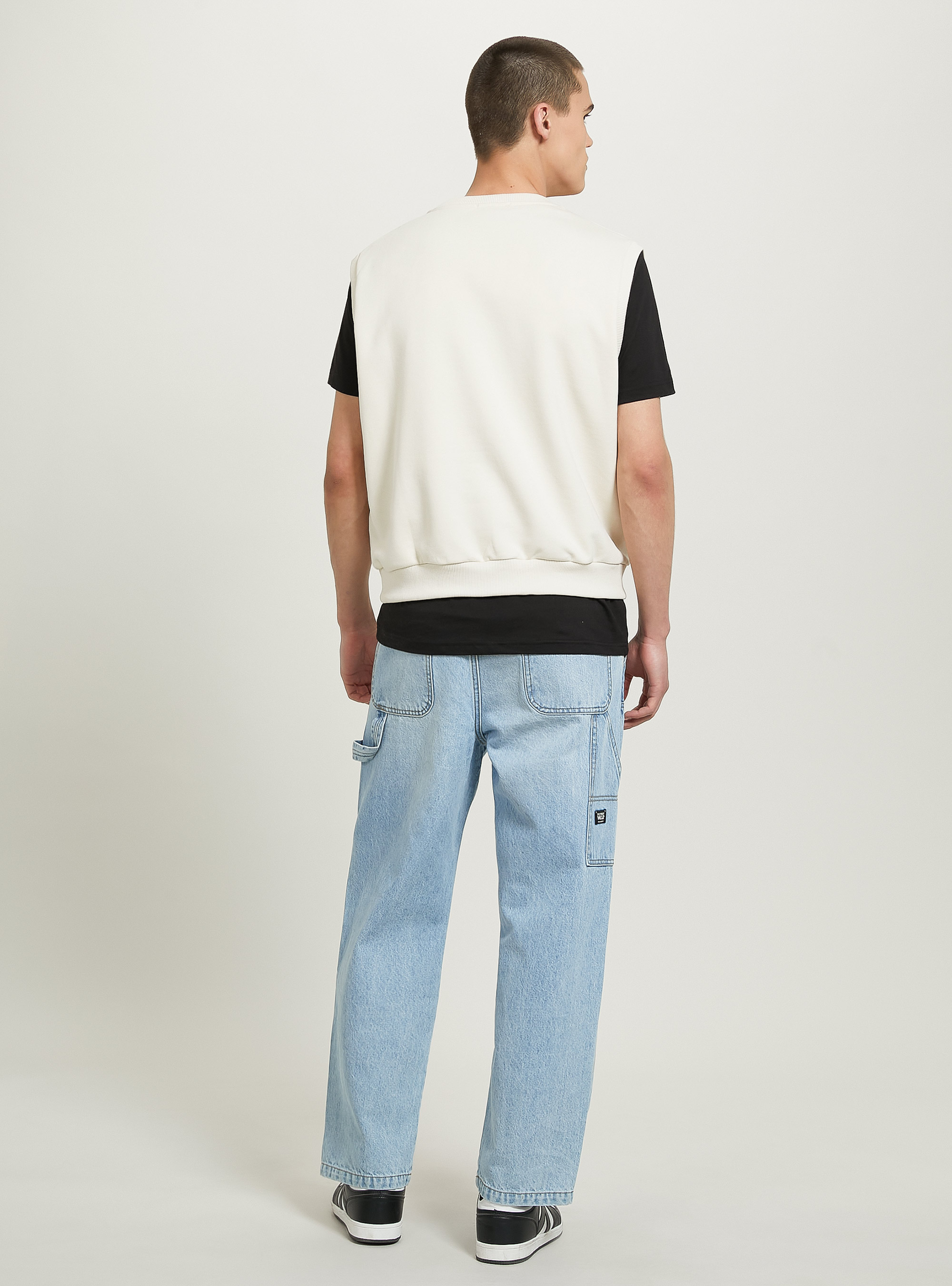 Felpa gilet boxy fit, SA2 SAND MEDIUM