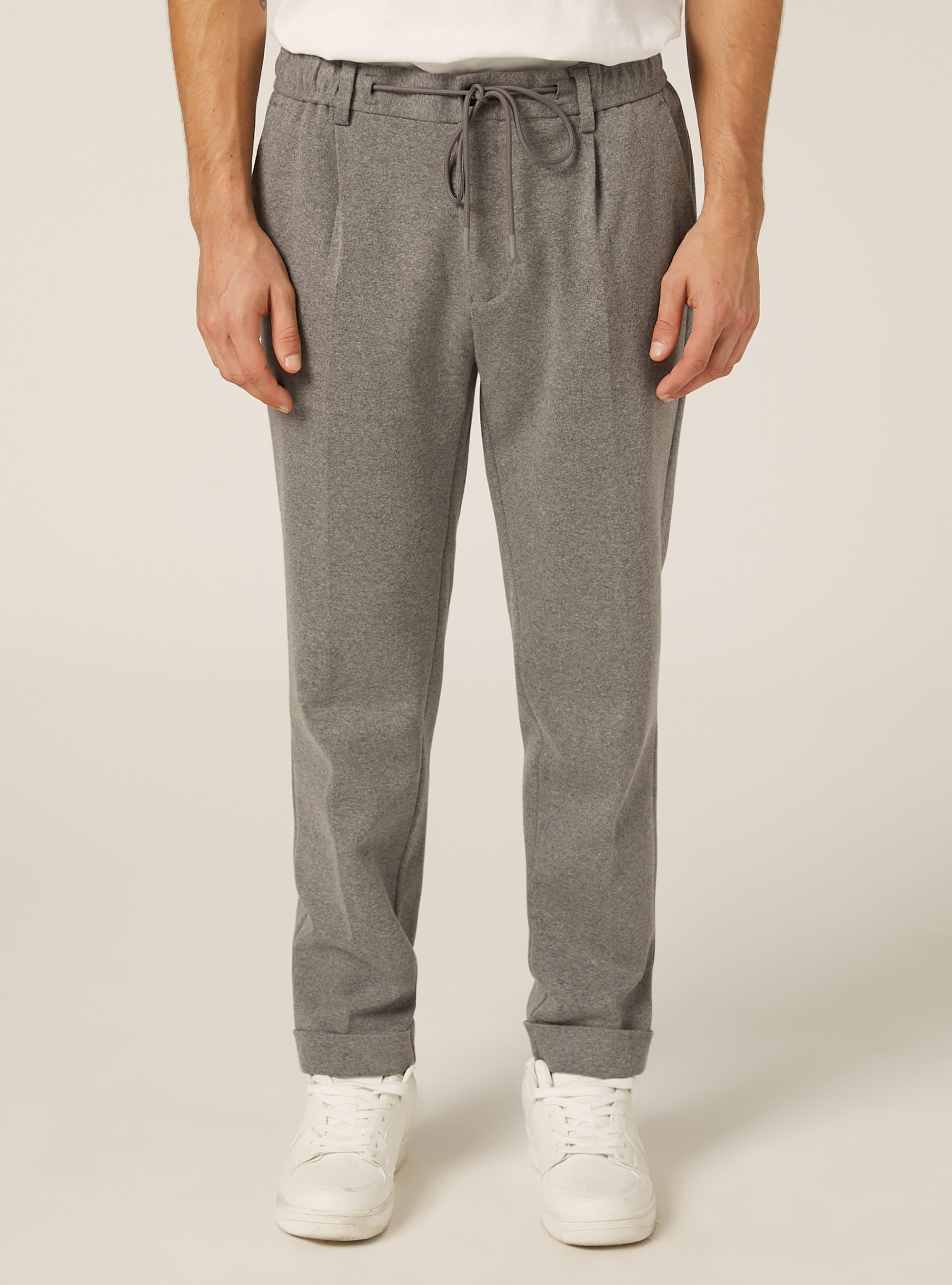 Pantalone jogger in jersy, MGY1 GREY MEL DARK