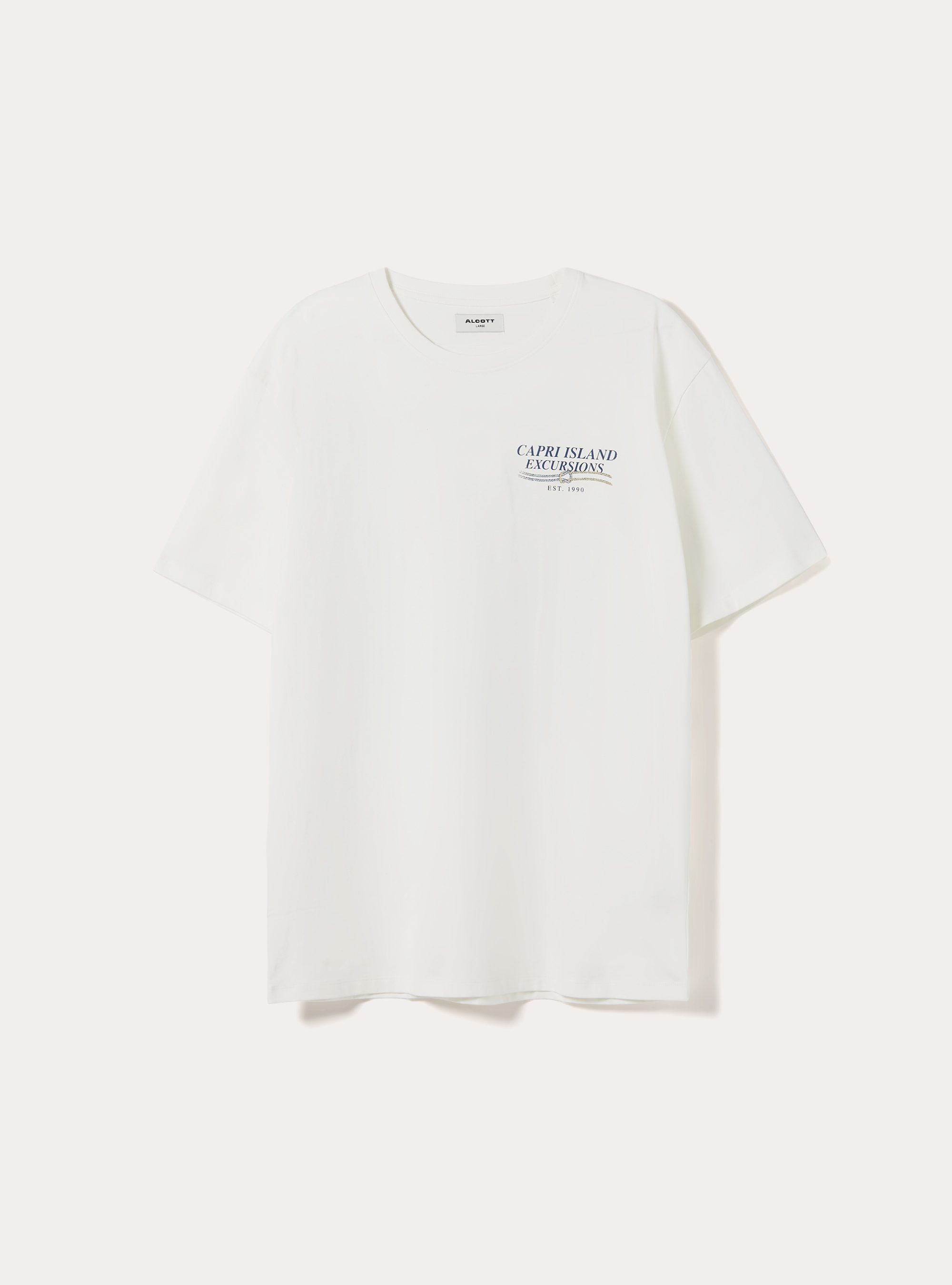 Camiseta Boxy Fit Capri Amore Mio, WH2 WHITE