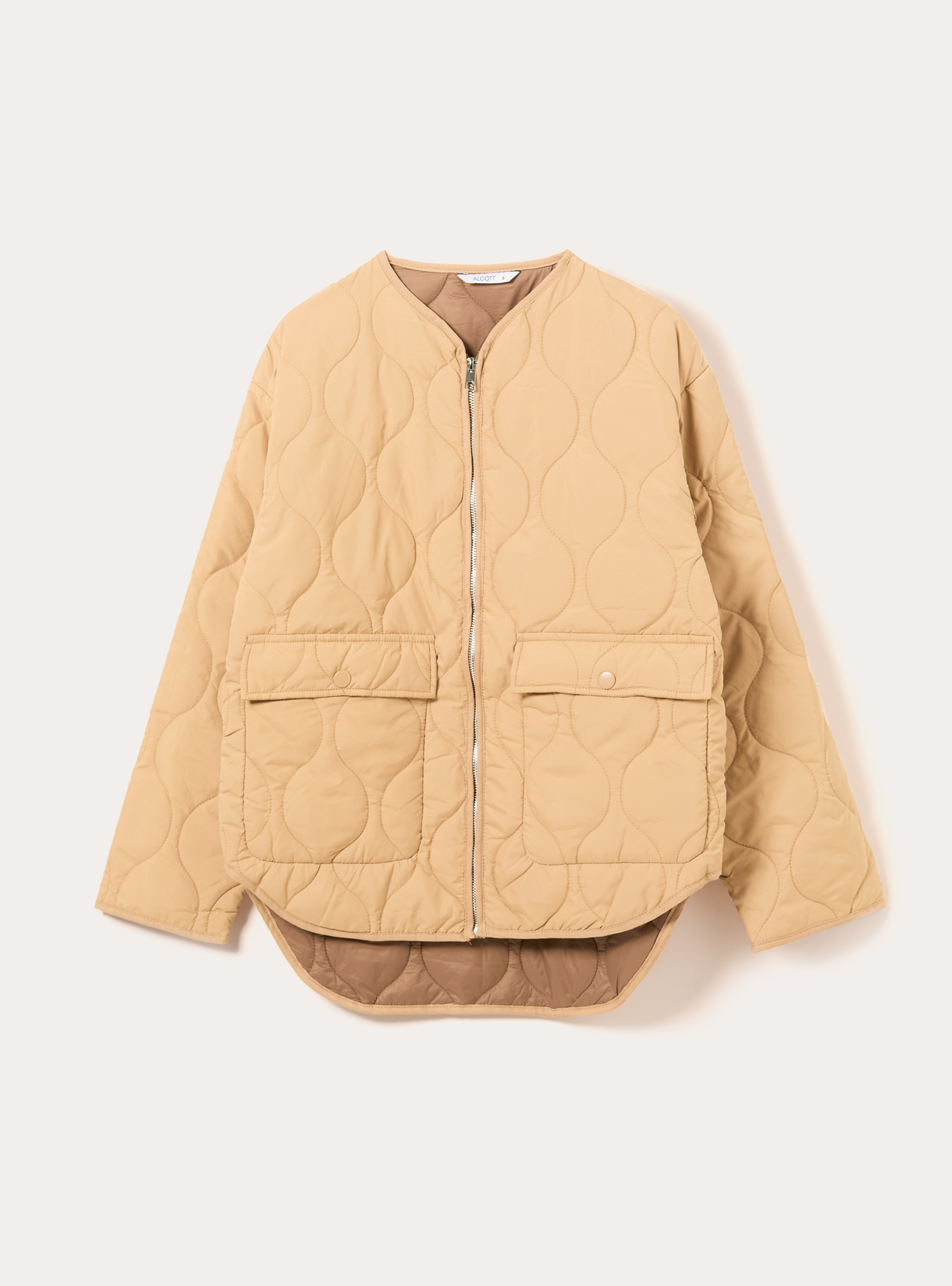 Giubbotto trapuntato con imbottitura riciclata, BG2 BEIGE MEDIUM