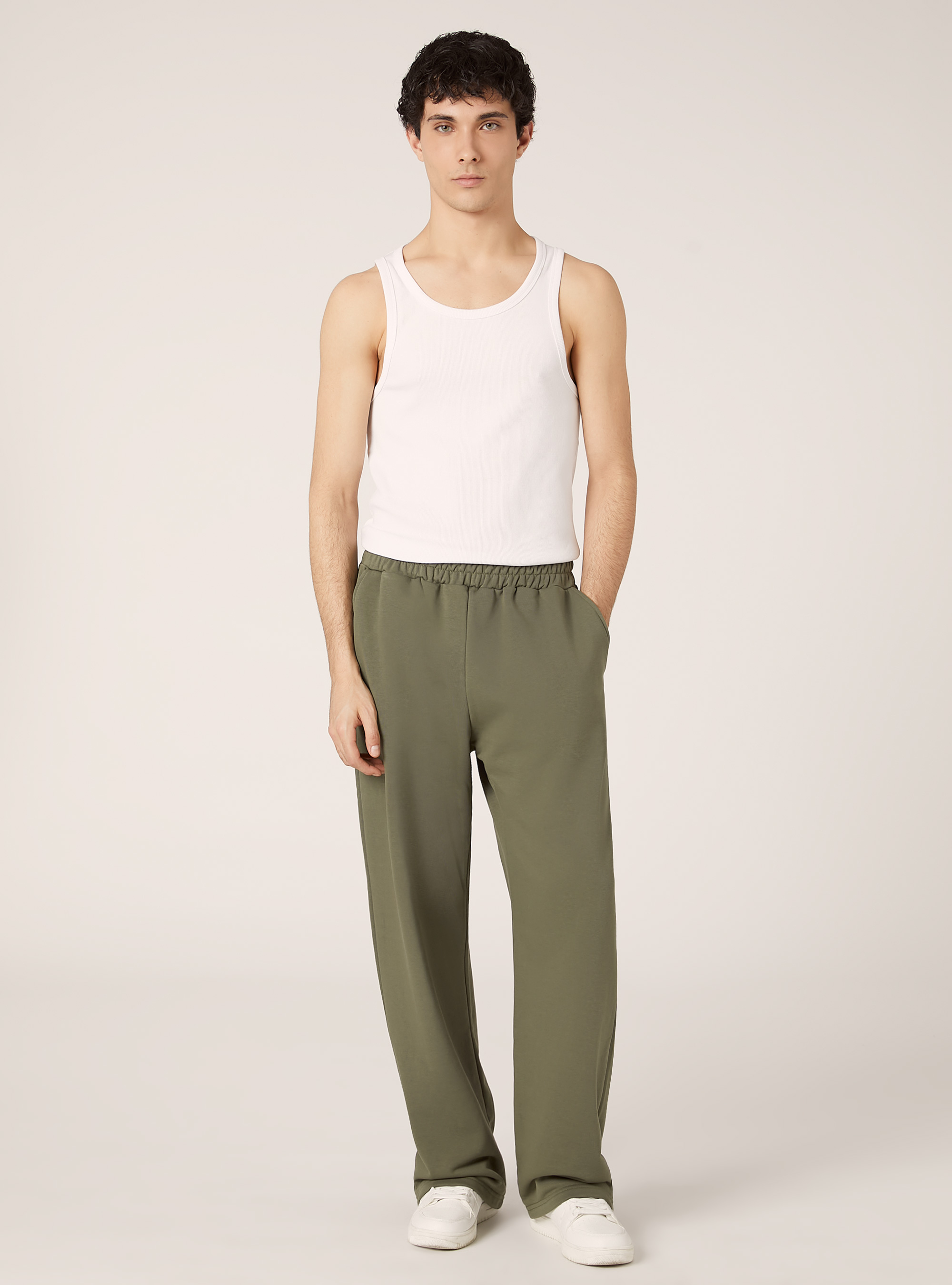 Loose Fit Plush Pants, KY2 KAKY MEDIUM