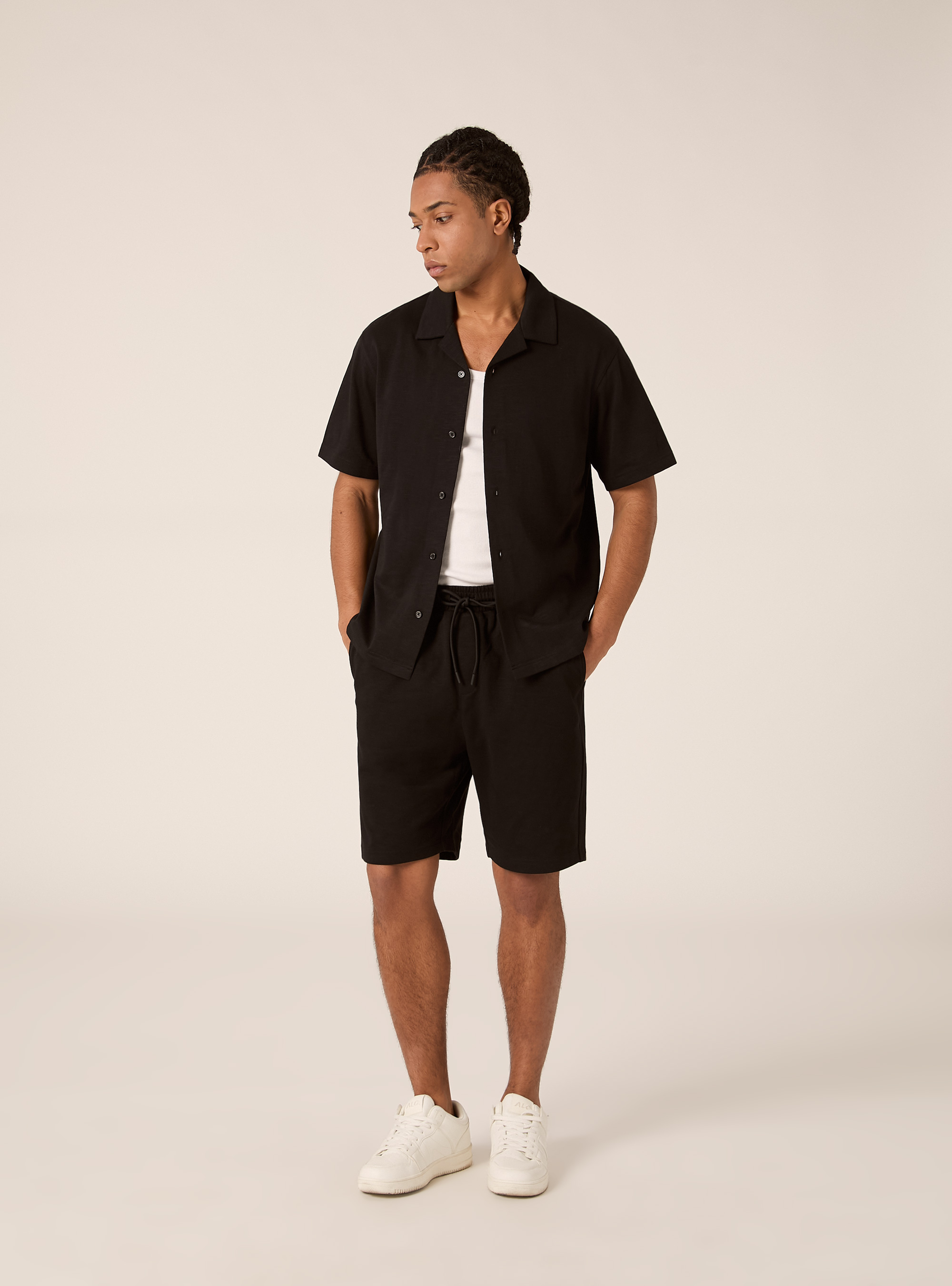 Camisa de manga corta de jersey, BK1 BLACK