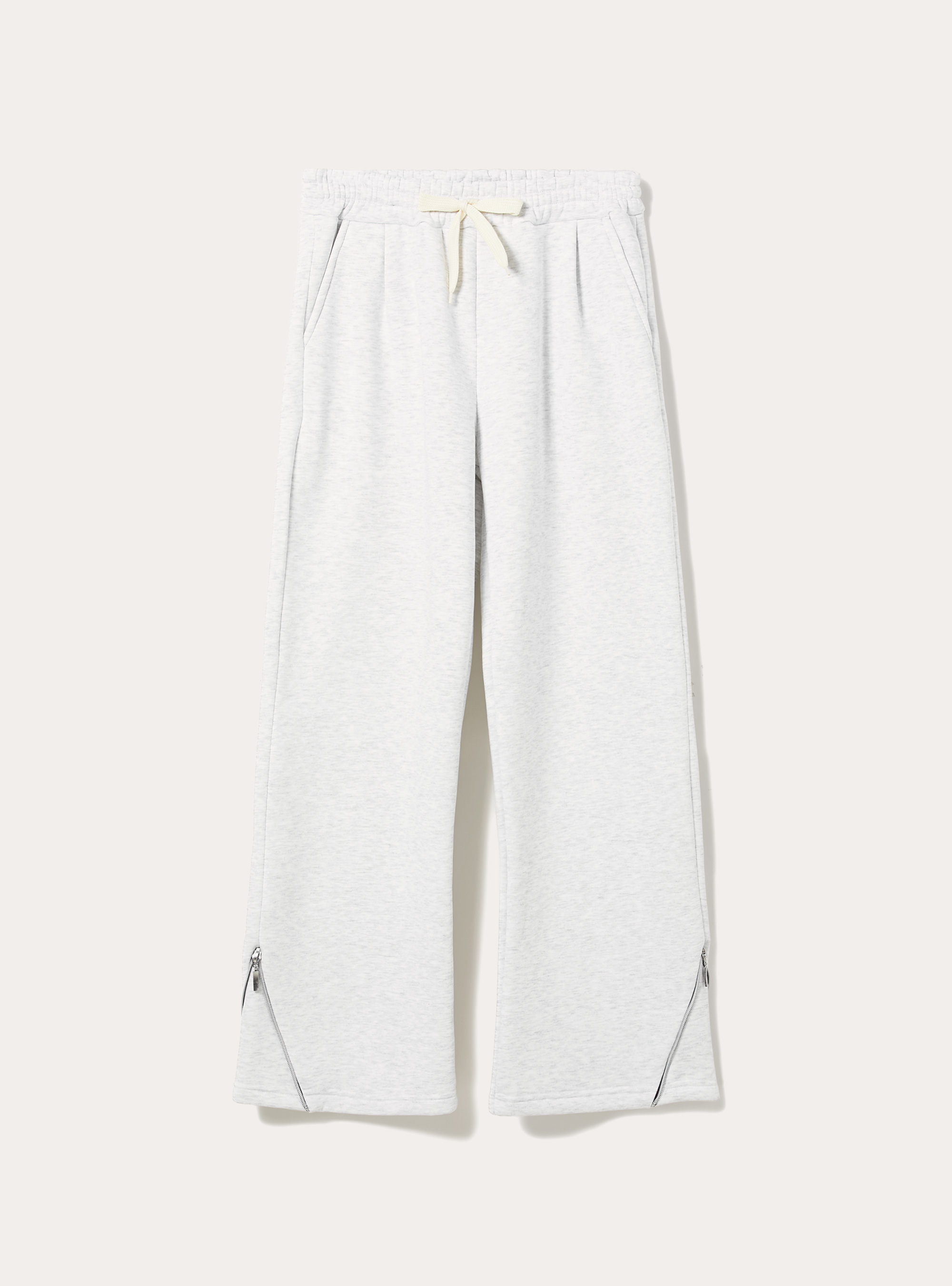 Jogger con cerniera al fondo, MGY3 GREY MEL LIGHT