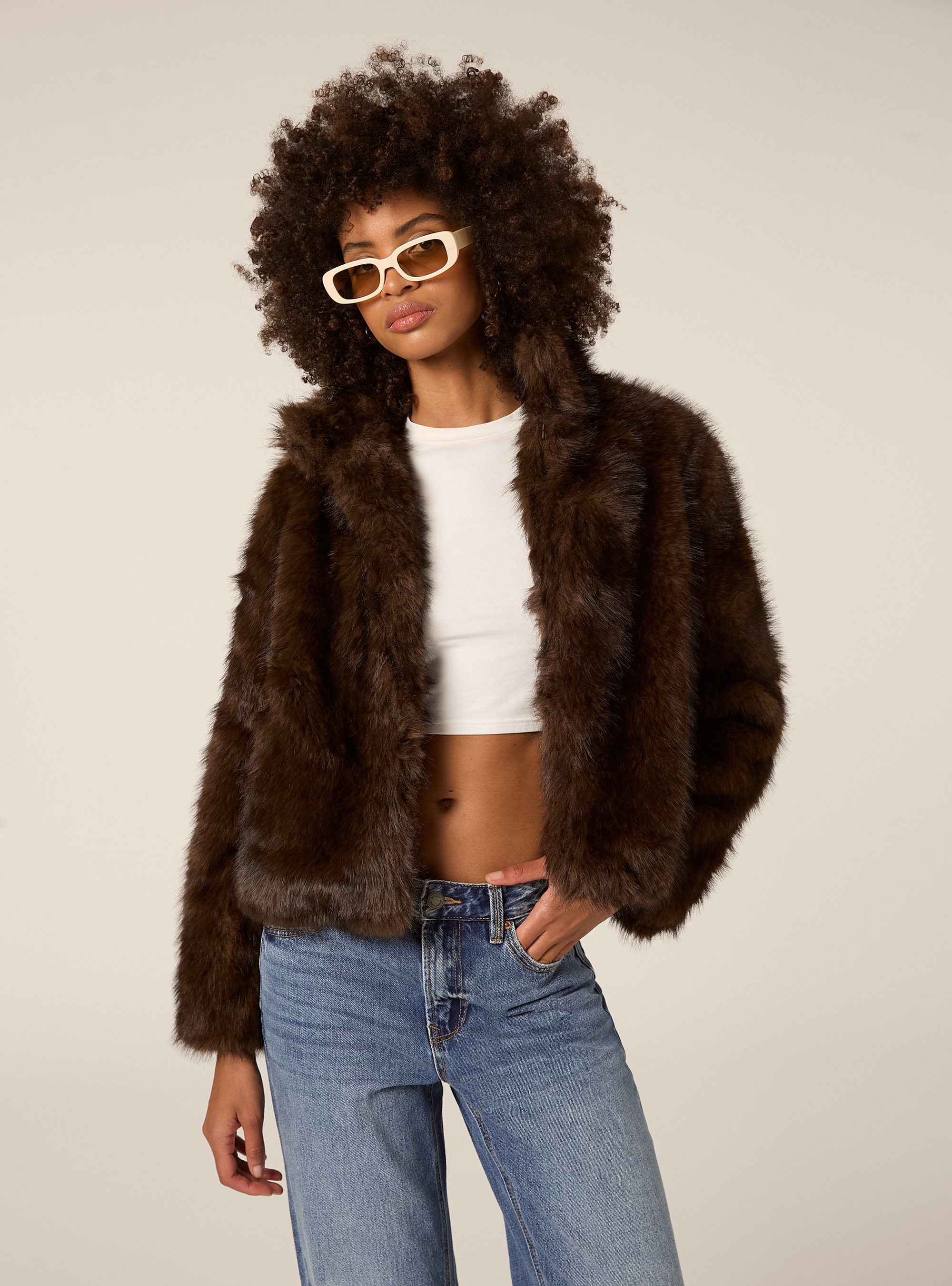 Pelliccia sintetica, BR1 BROWN DARK