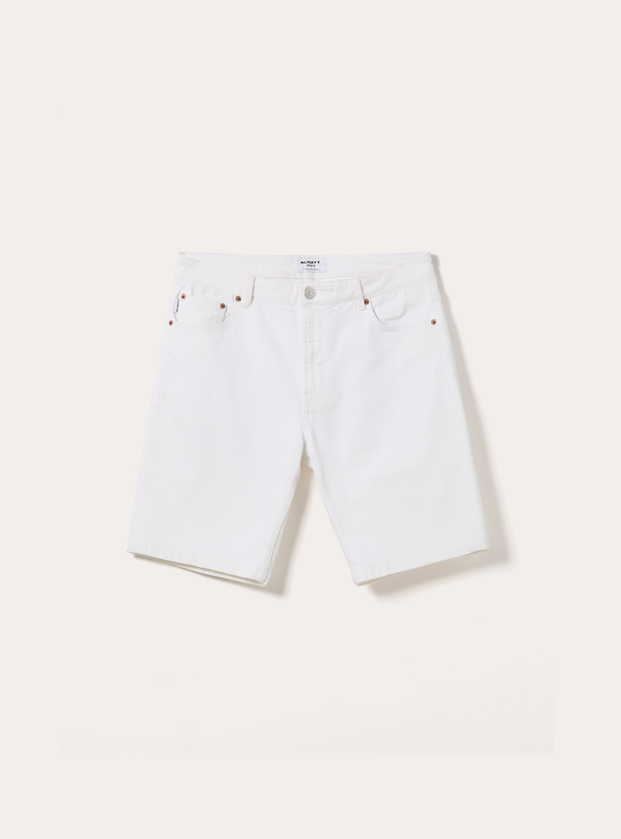 Jeans bermuda slim, PANNA