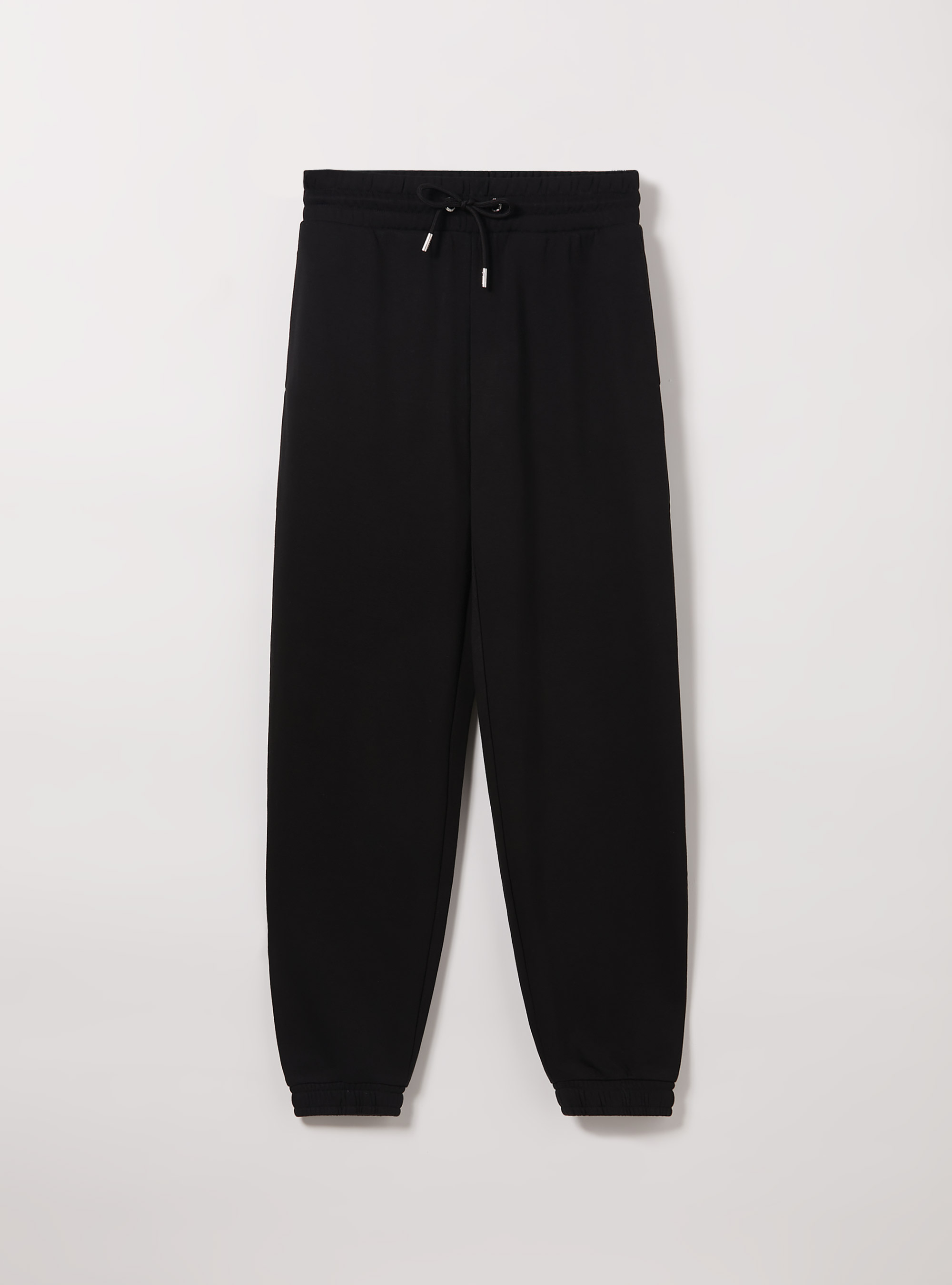 Pantalon jogger en peluche, BK1 BLACK