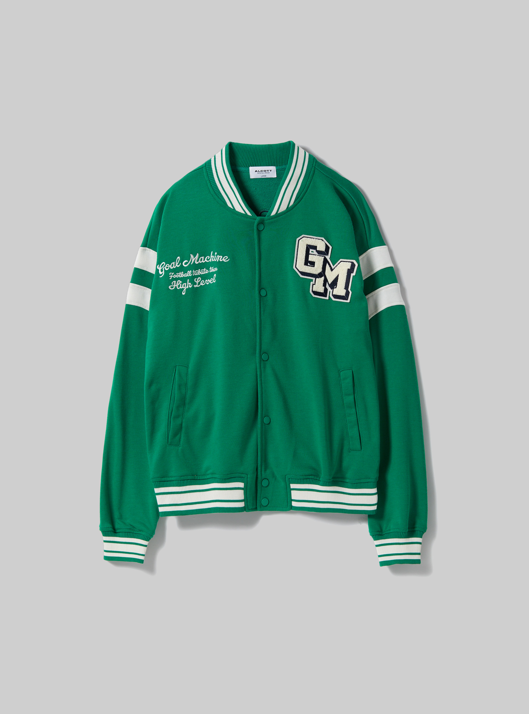 College Bomber Jacket with print, GN2 GREEN MEDIUM
