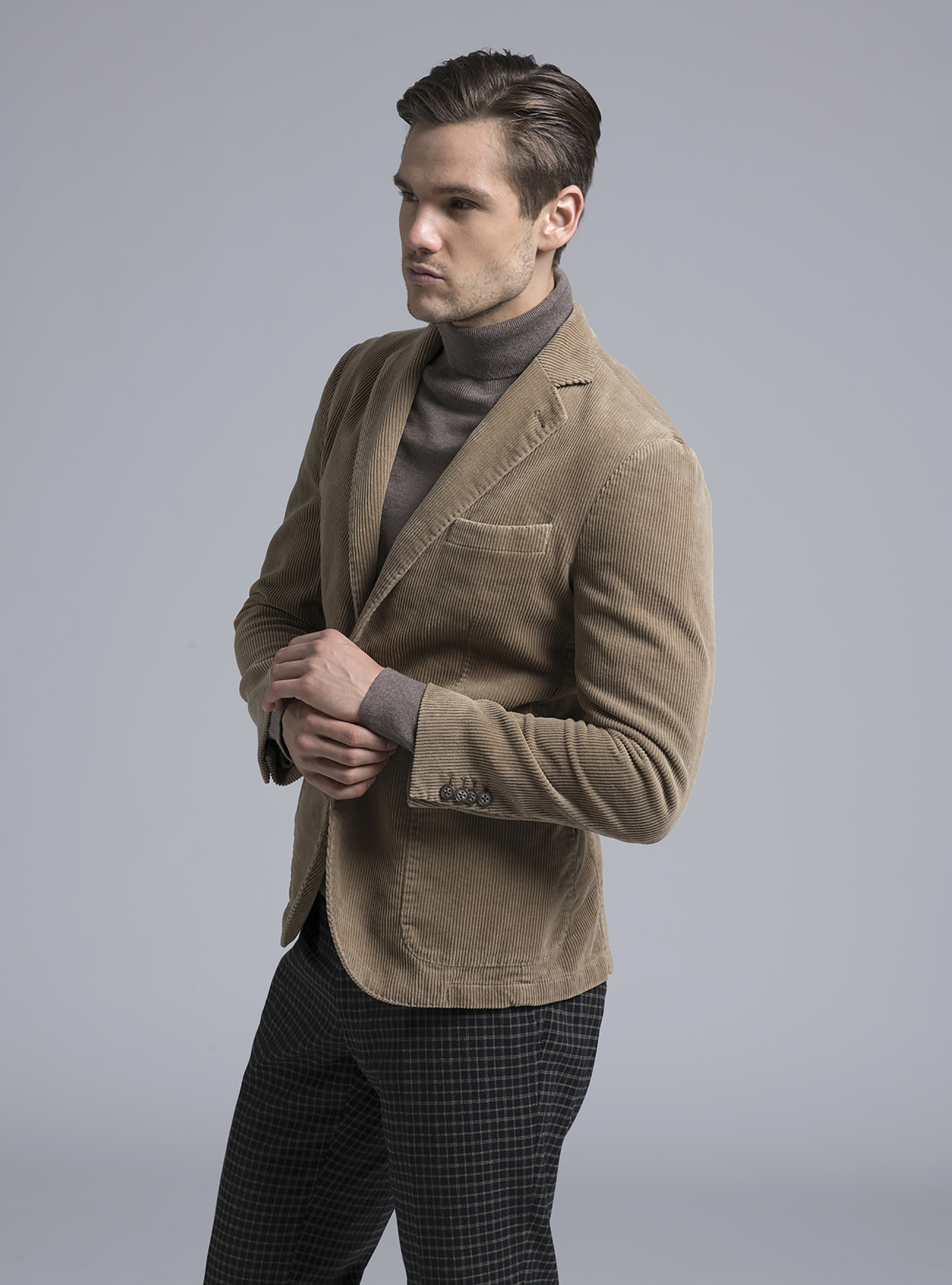 Giacca in velluto, C560 ECRU