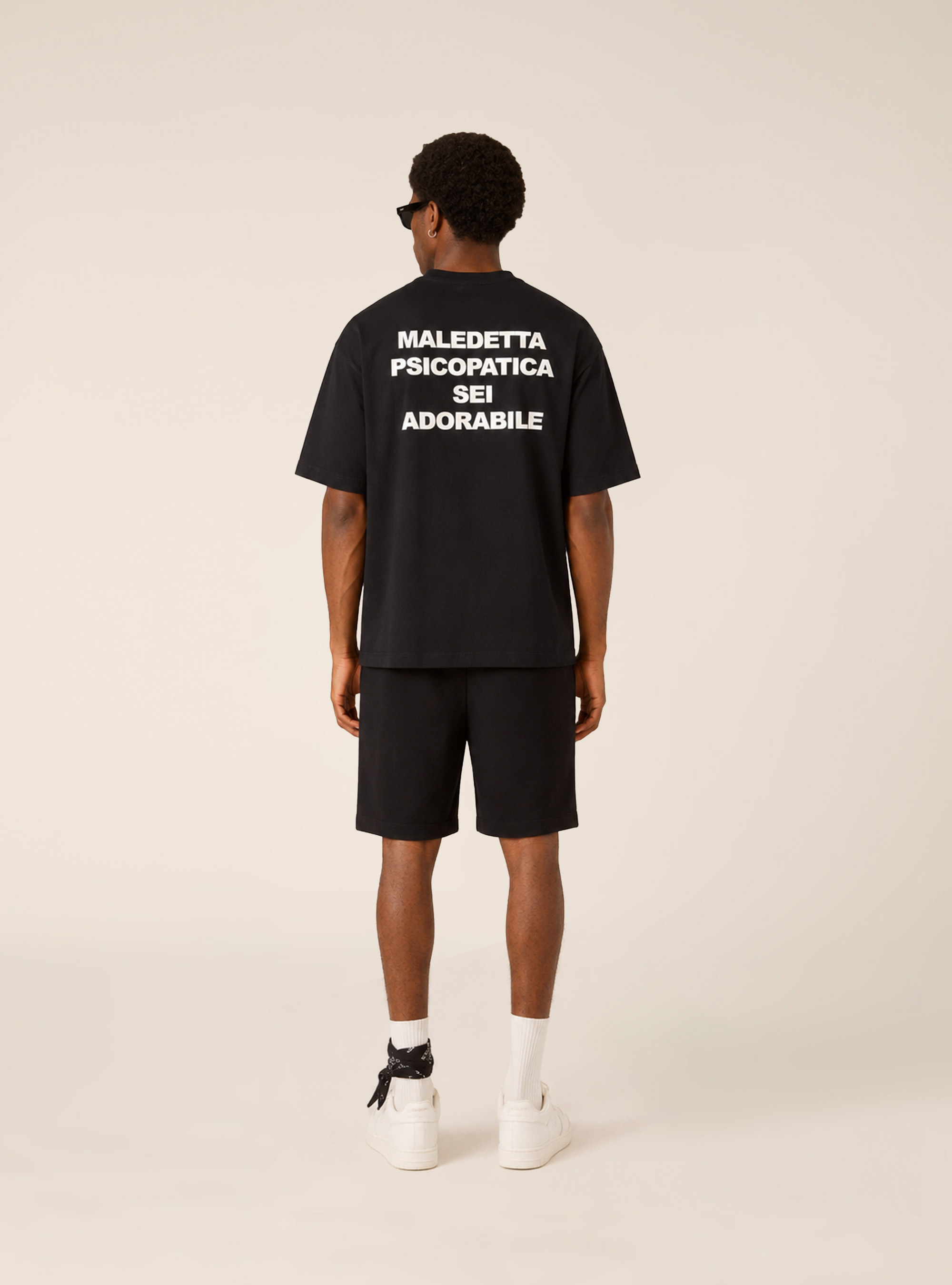 Lettering Print T-Shirt, BK1 BLACK