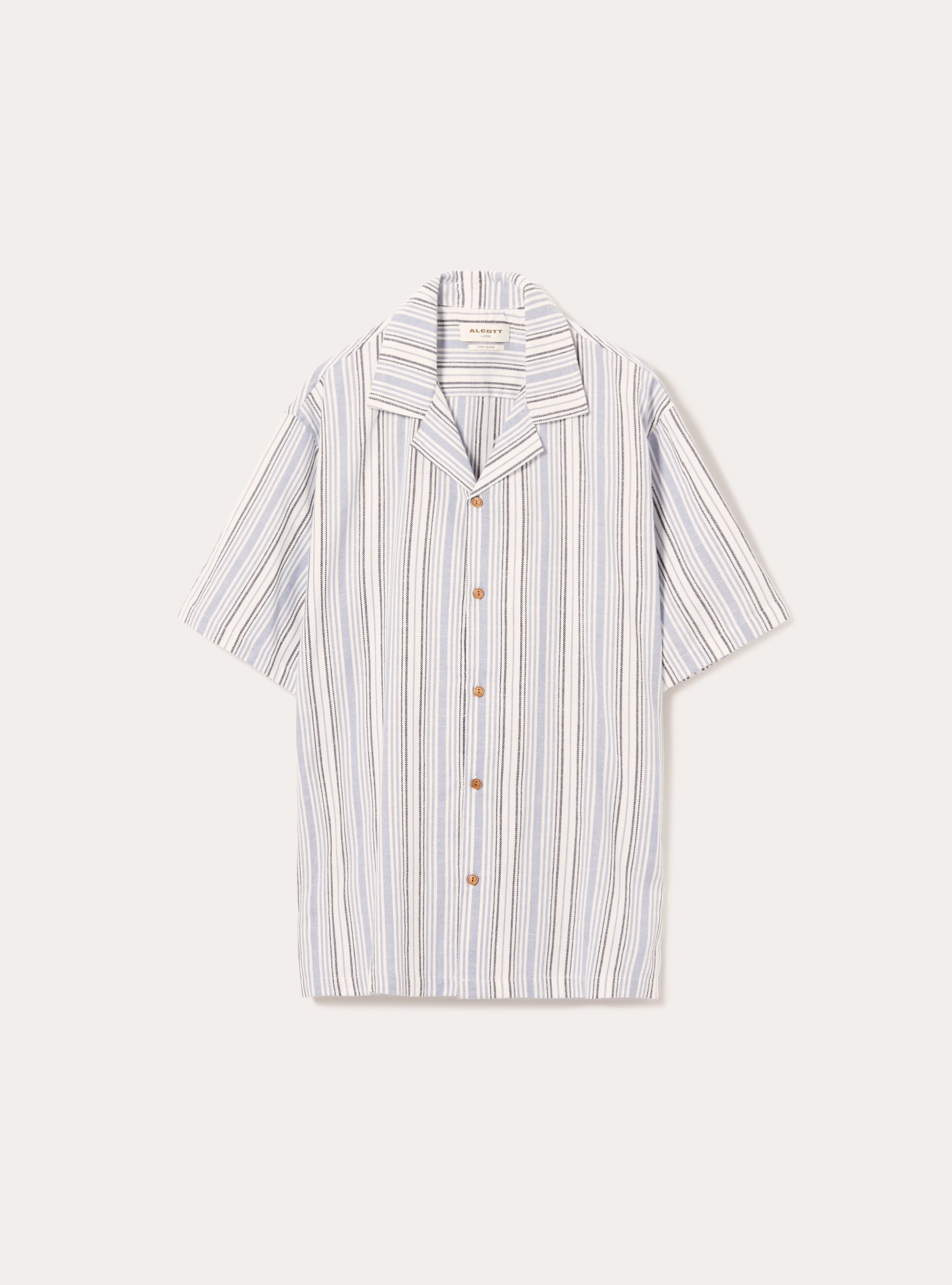 シャツ IONSEOUL Elu stripe linen short sleeves shirt JP5D0039 Short-sleeve Oxford Shirt In Stripe For Men | J.Crew