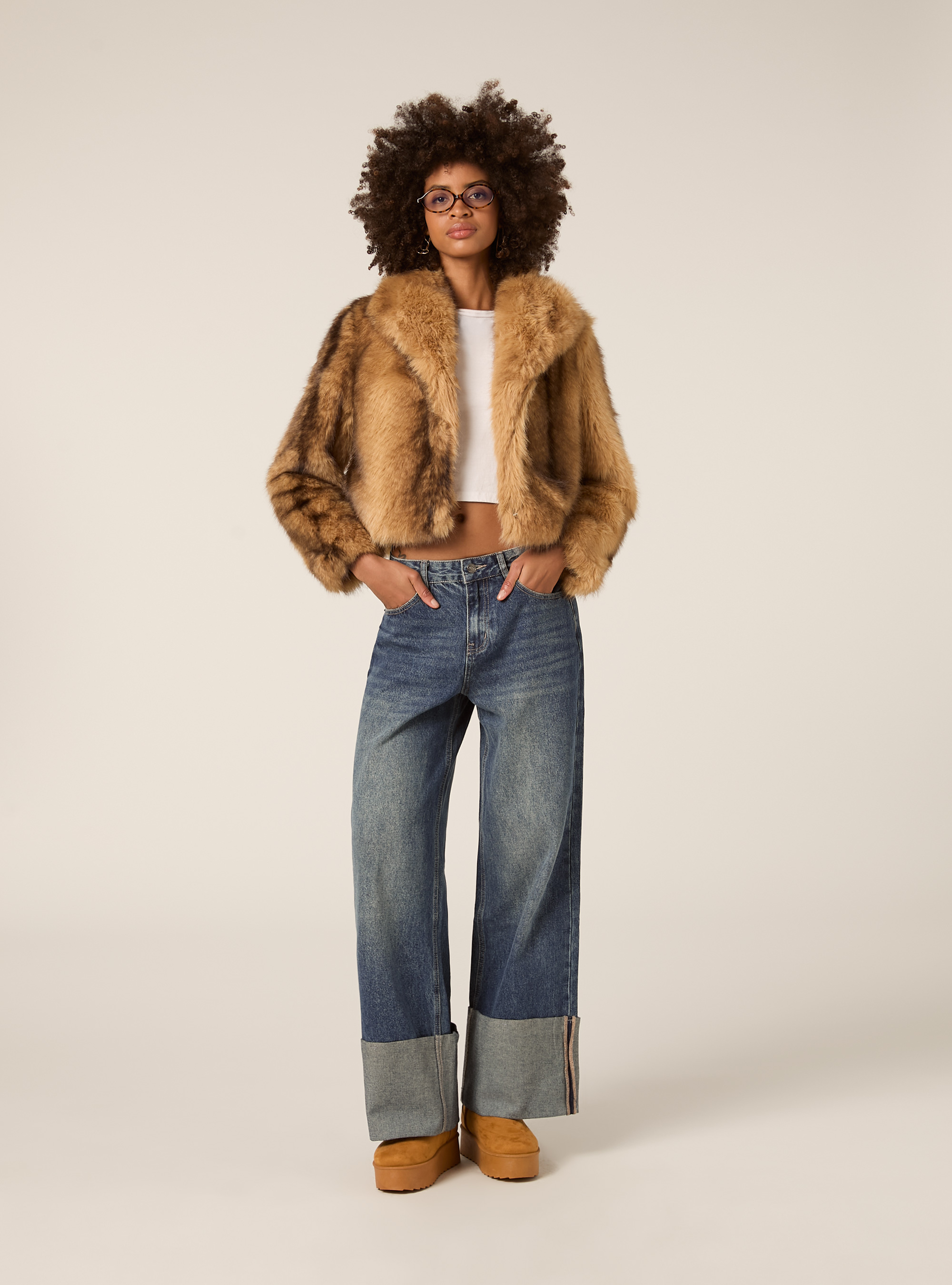 Pelliccia sintetica, BG2 BEIGE MEDIUM