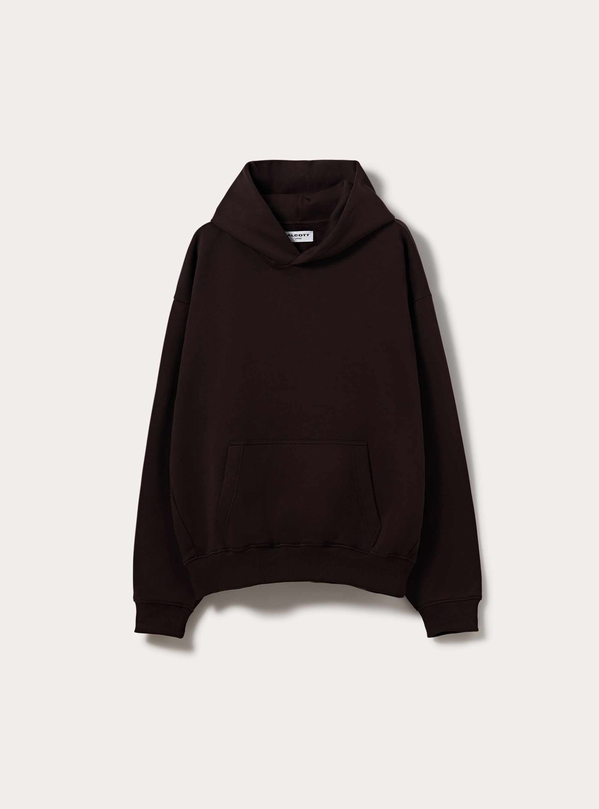 Felpa con cappuccio boxy fit, BR1 BROWN DARK