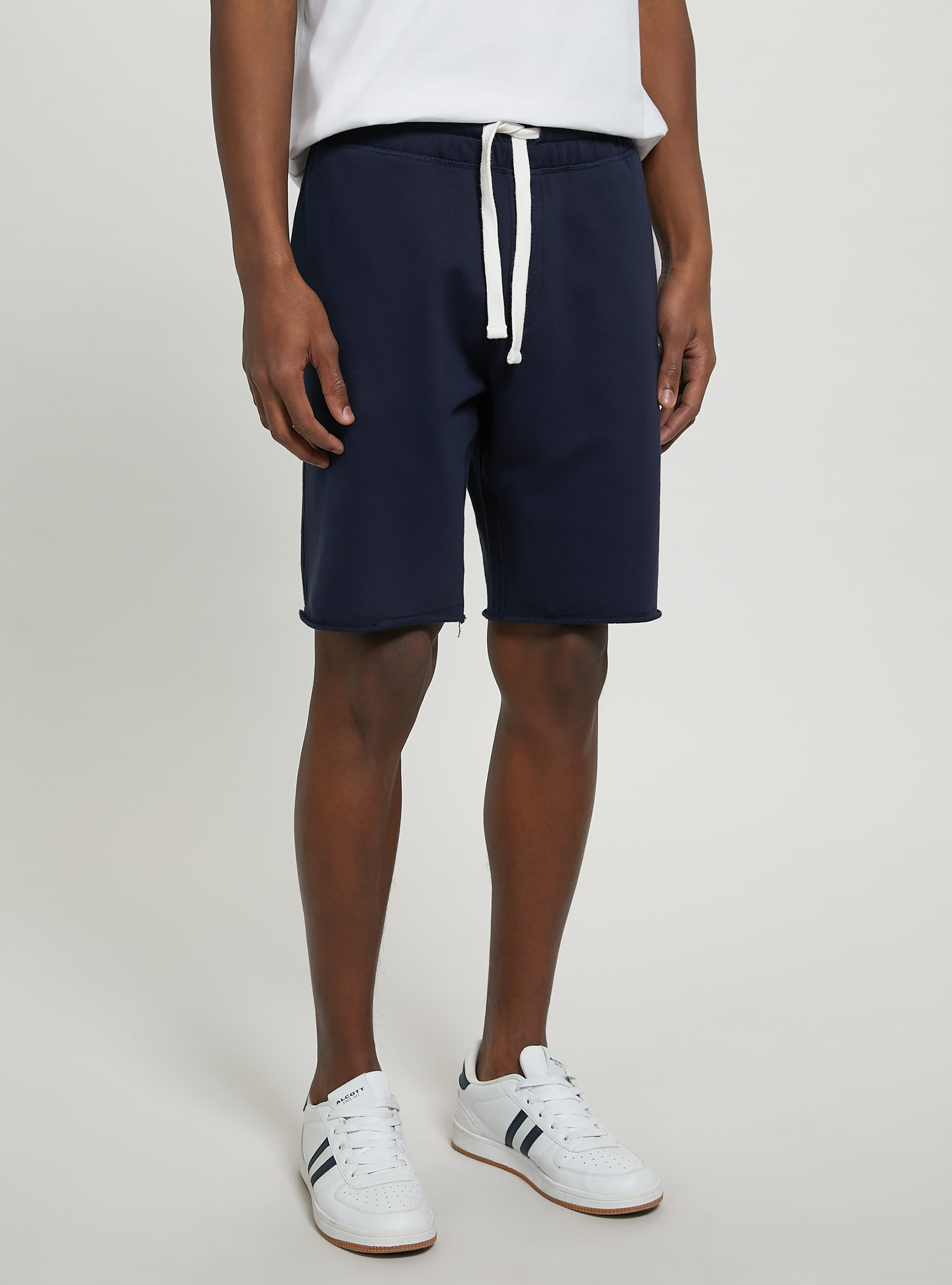 Cotton jogger bermuda shorts, NA1 NAVY DARK