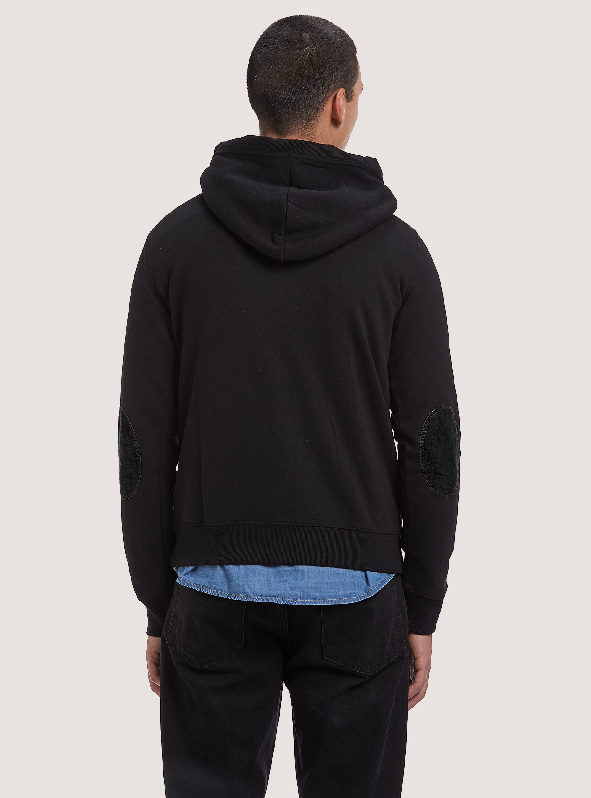 Sweat à capuche à fermeture éclair pour hommes Shadow Black Noir