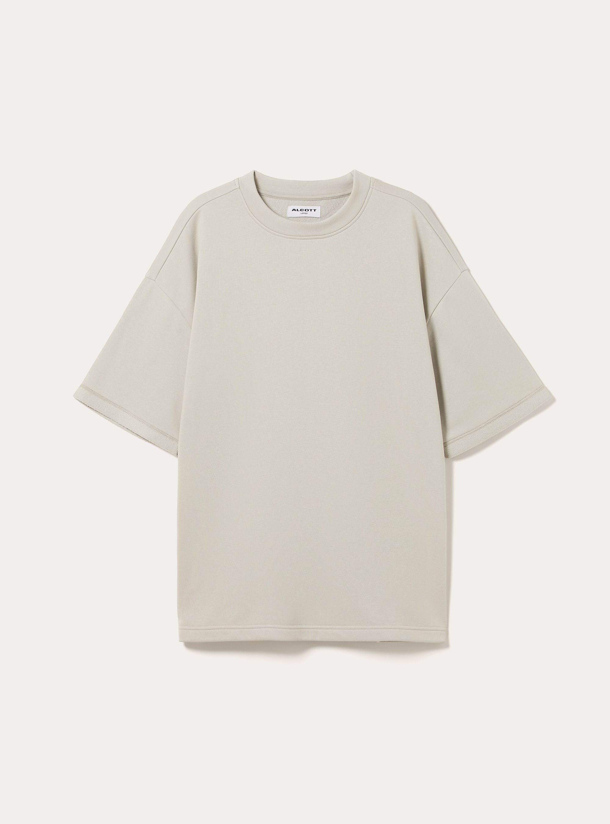 Maglietta in felpa oversize, BG1 BEIGE DARK