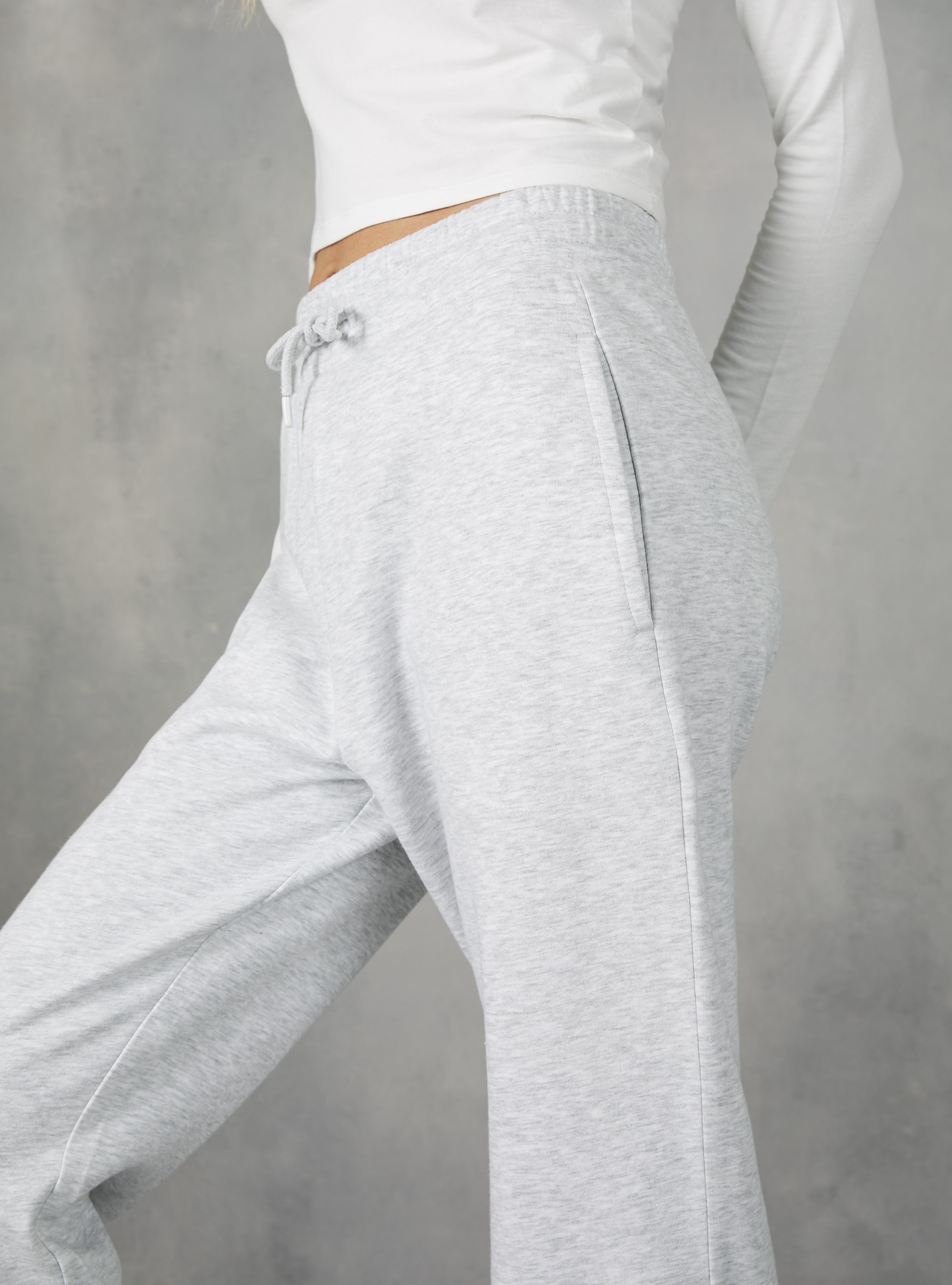 Plush jogger trousers, MGY3 GREY MEL LIGHT