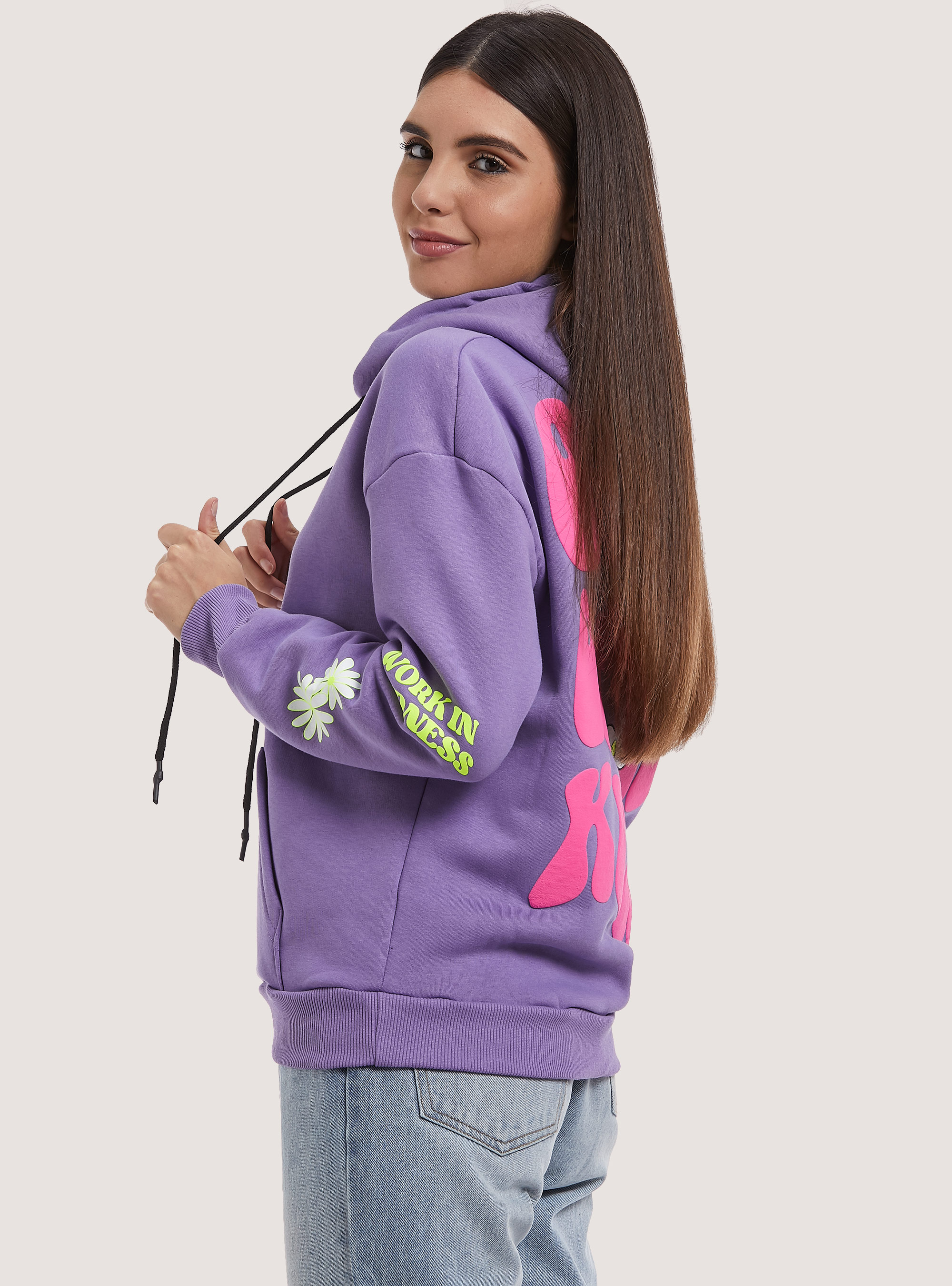 Sweat-shirt avec impression Smile Collection, LC2 LILLAC MEDIUM