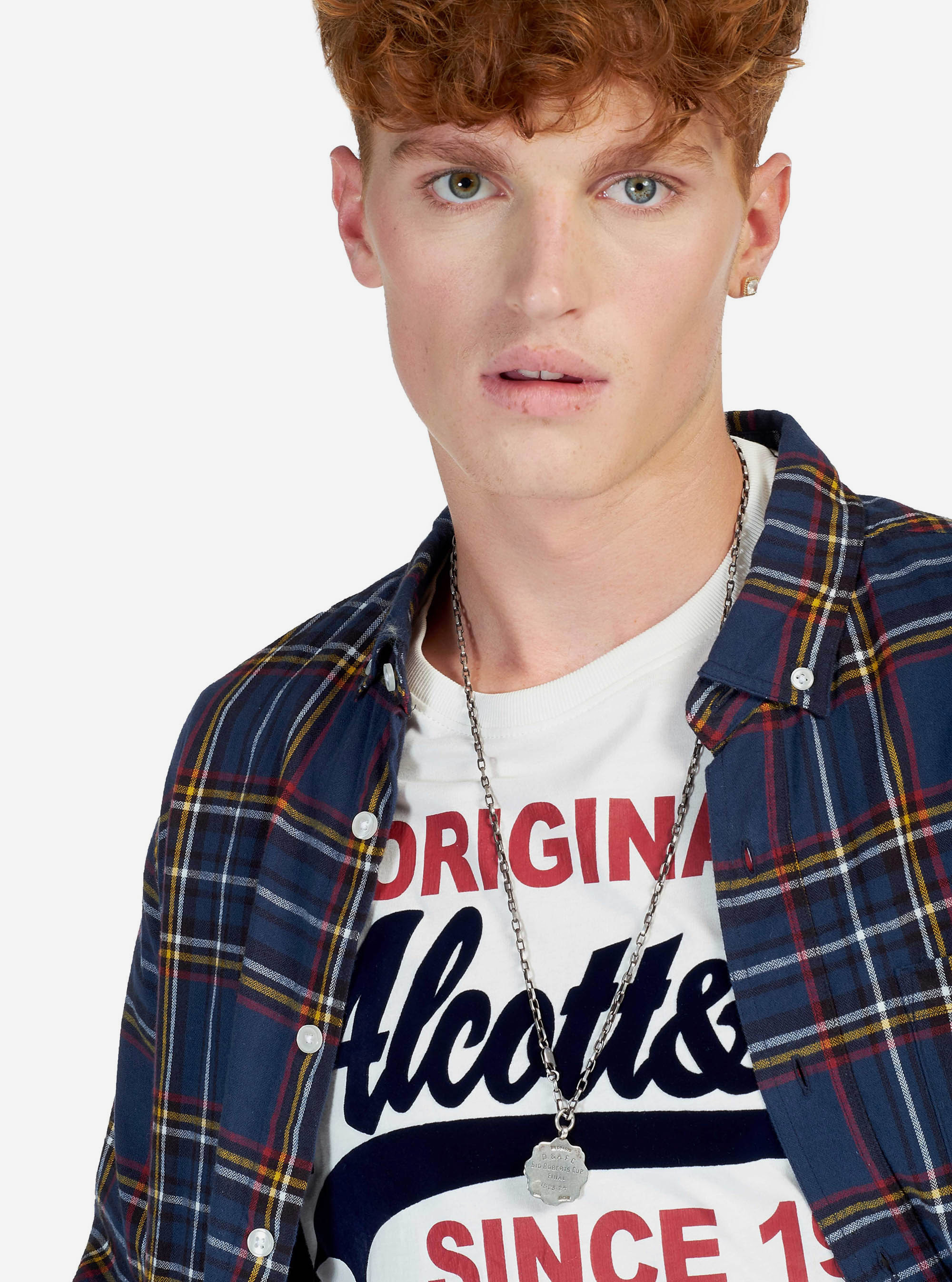 CHECKED SHIRT, BLUE NAVY