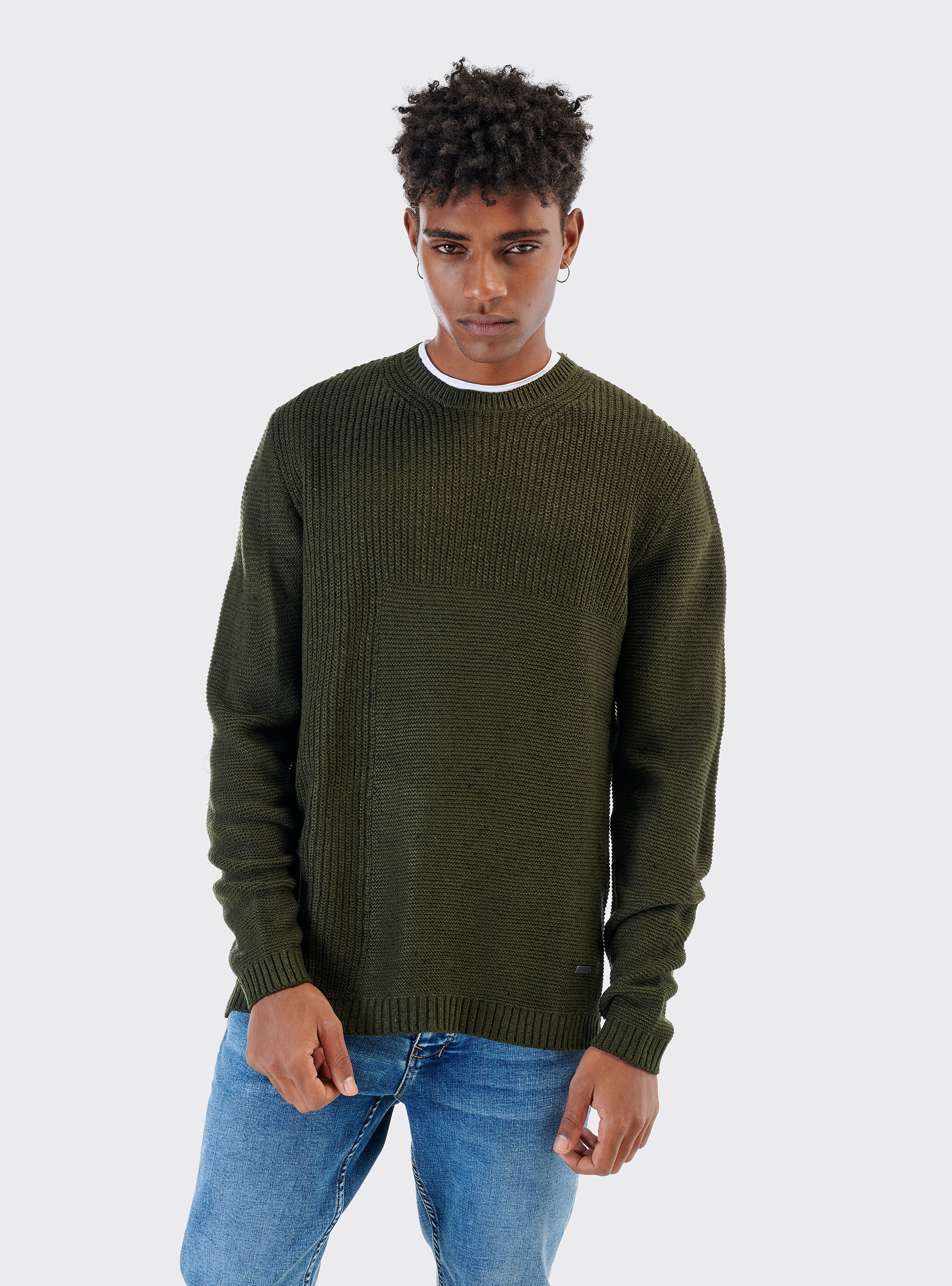 HIGH NECK PULLOVER NAPS, C6642 KAKY