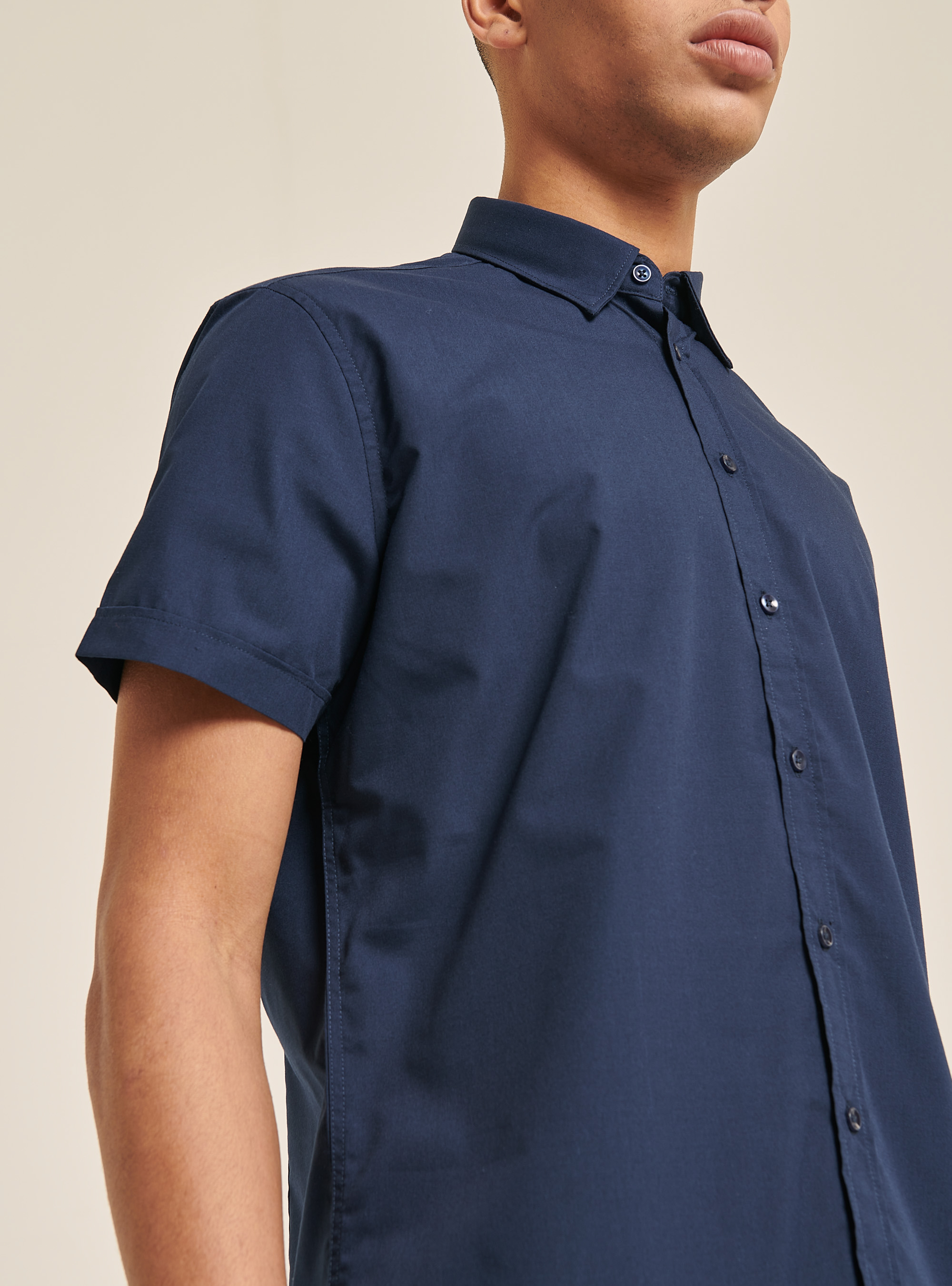 Short-sleeved shirt, BLUE