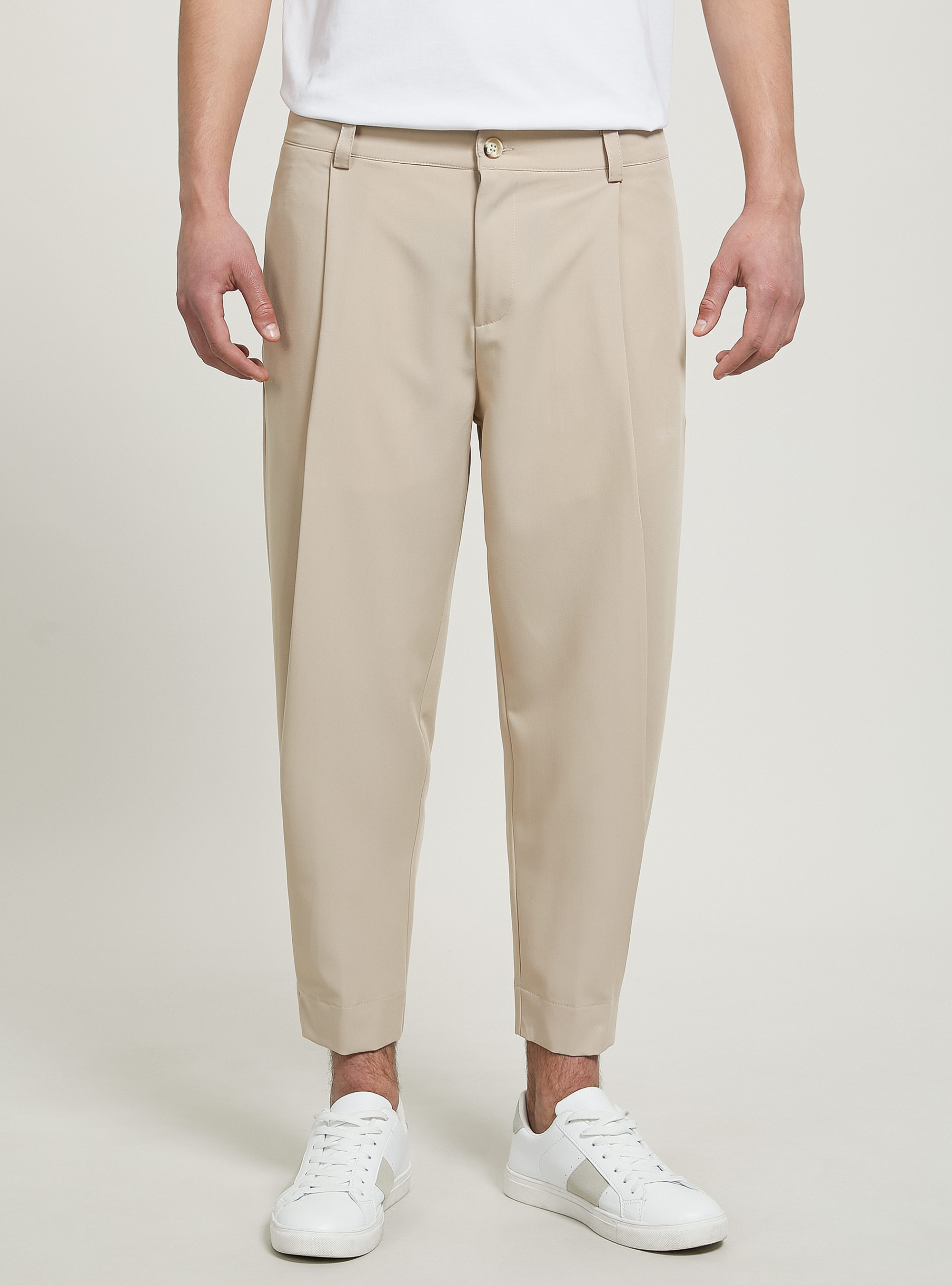 Pantaloni con doppia pence trasversale, SA2 SAND MEDIUM