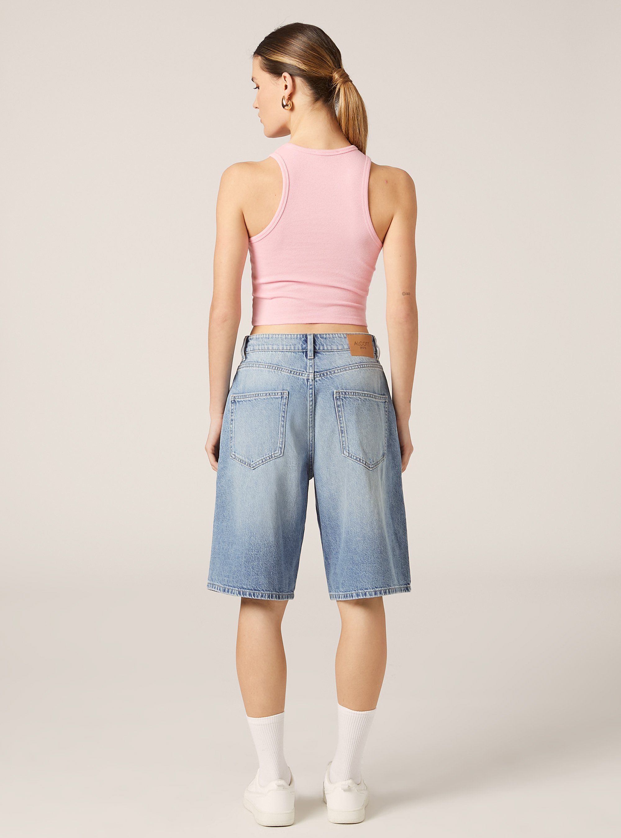 Débardeur court en cotes, PK1 PINK DARK