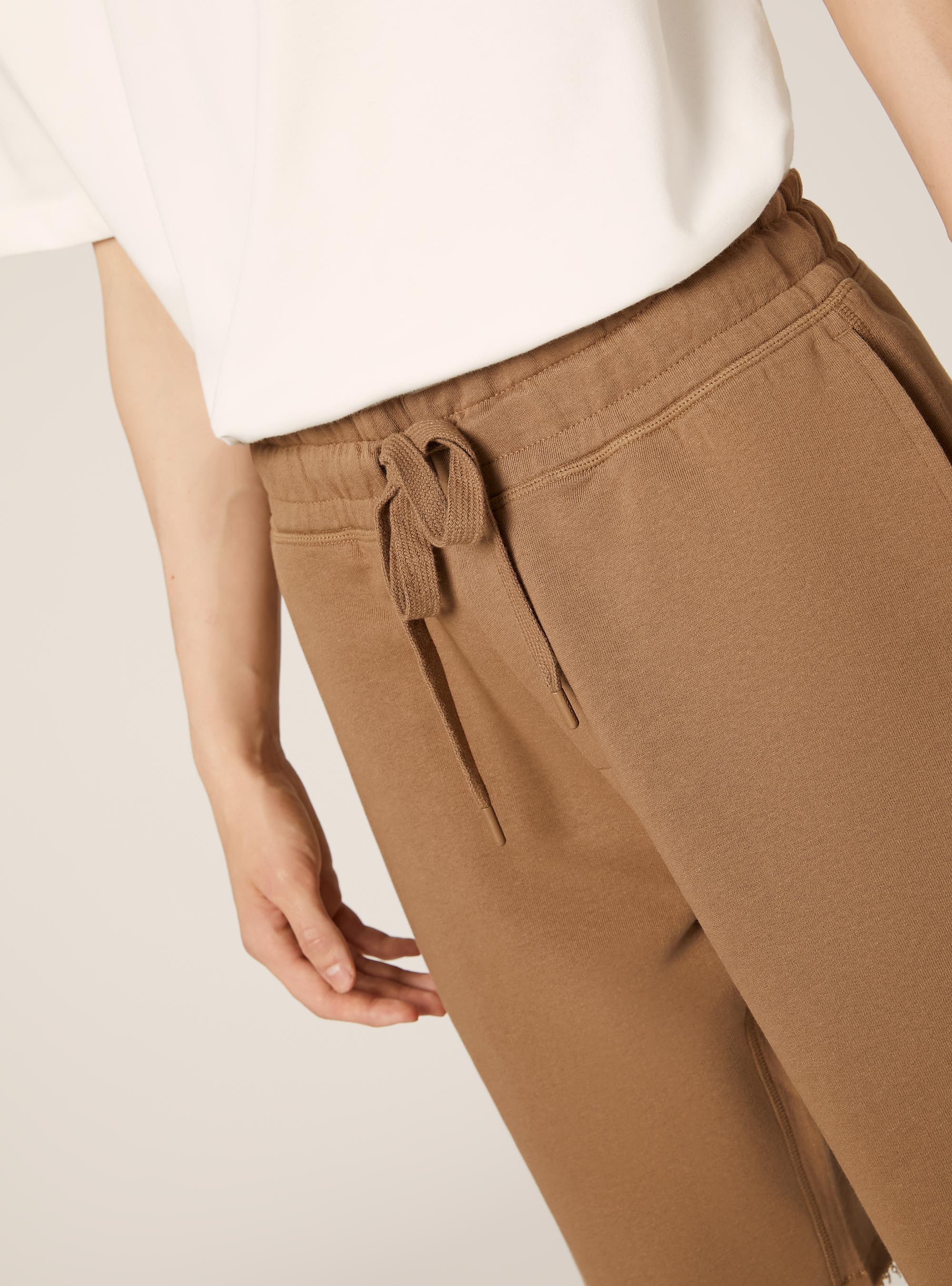 Bermuda jogger de algod&oacute;n, BR2 BROWN MEDIUM