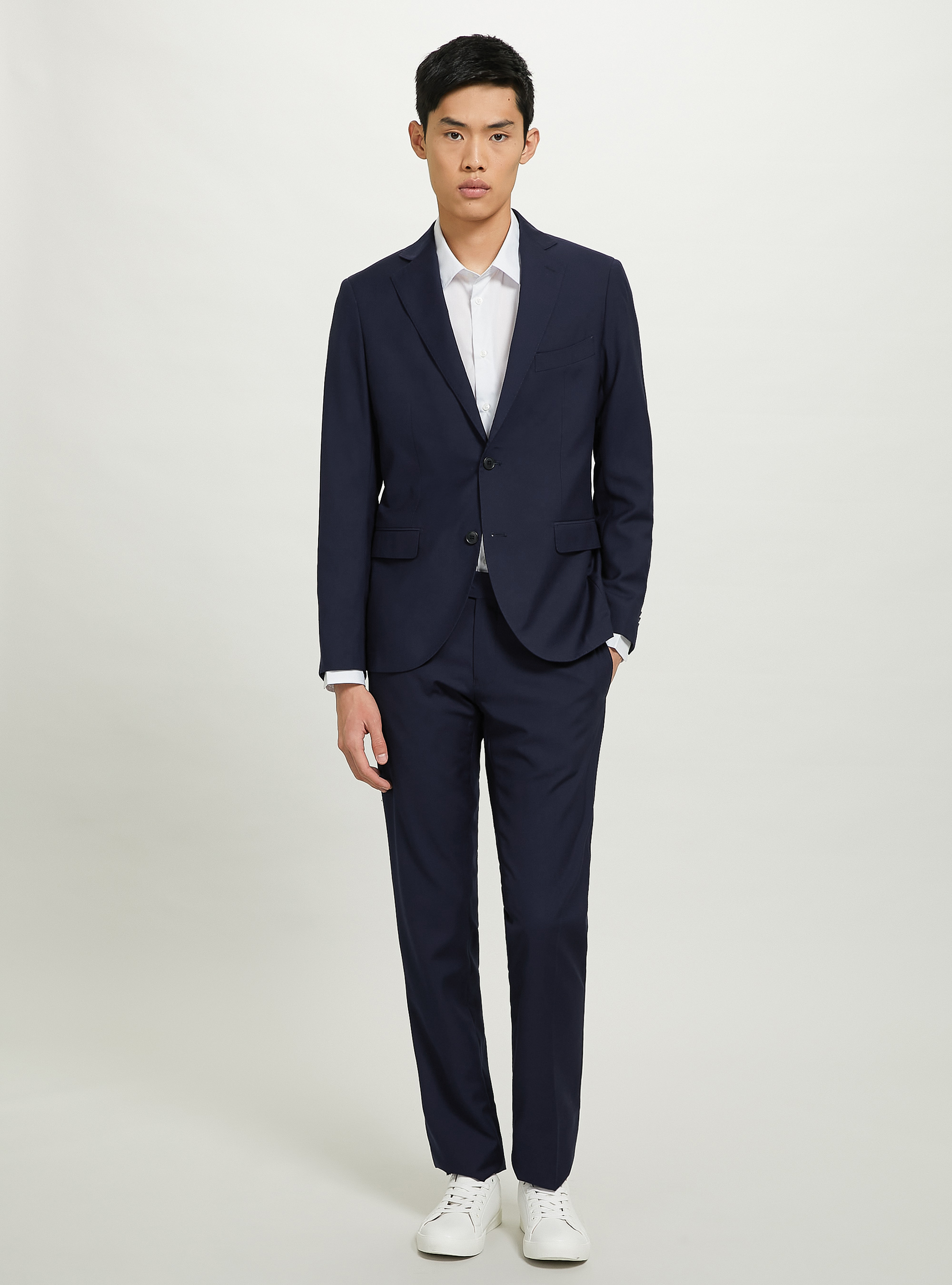 Plain-colored pants for suit, NA1 NAVY DARK