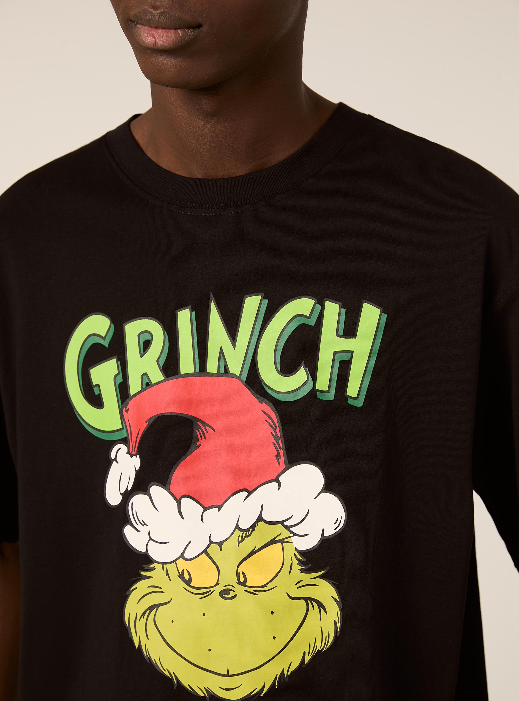T-shirt con stampa grinch boxy fit, BK1 BLACK