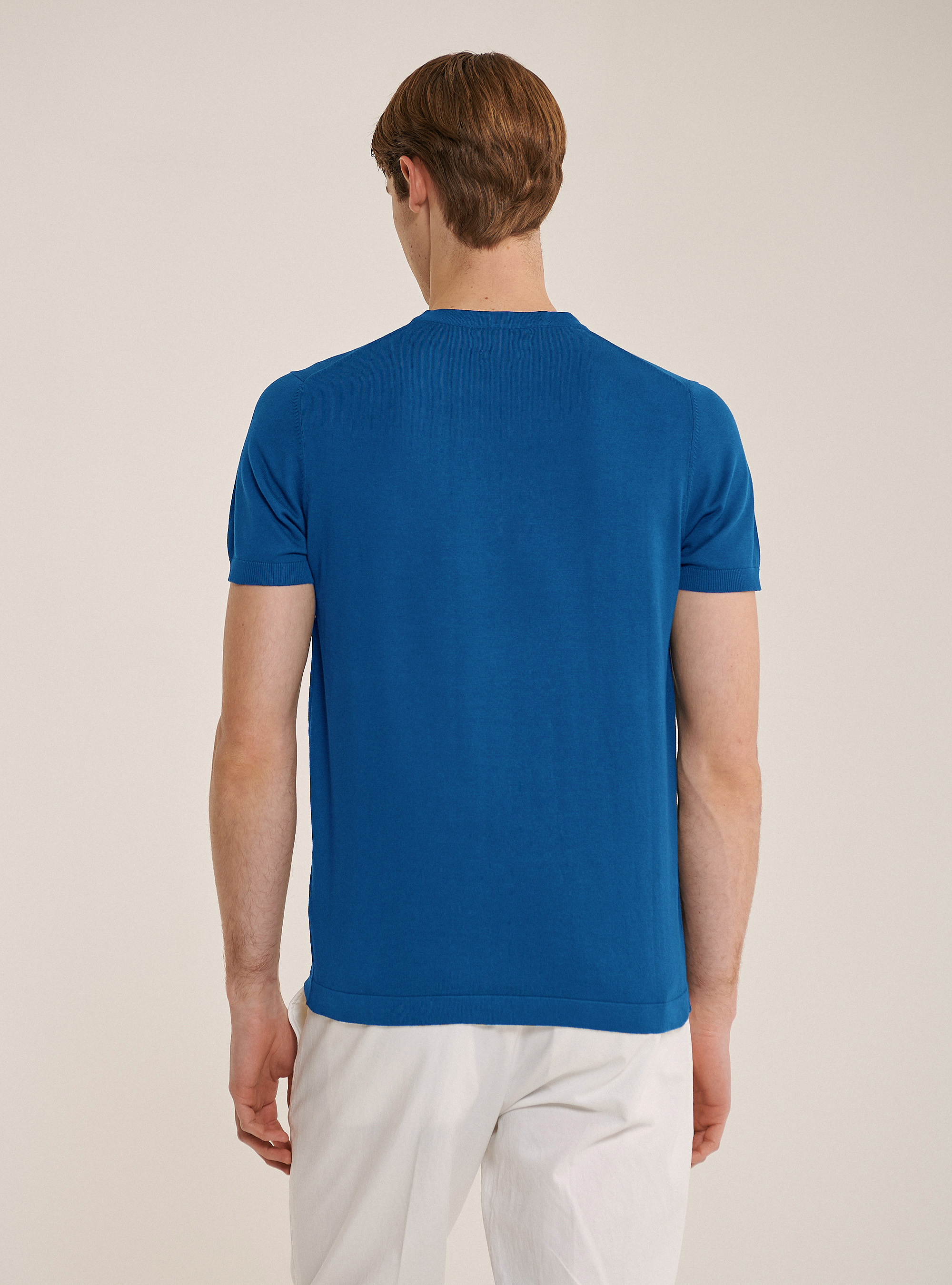 Jersey de algod&oacute;n de manga corta, AZ1 DARK AZZURRE