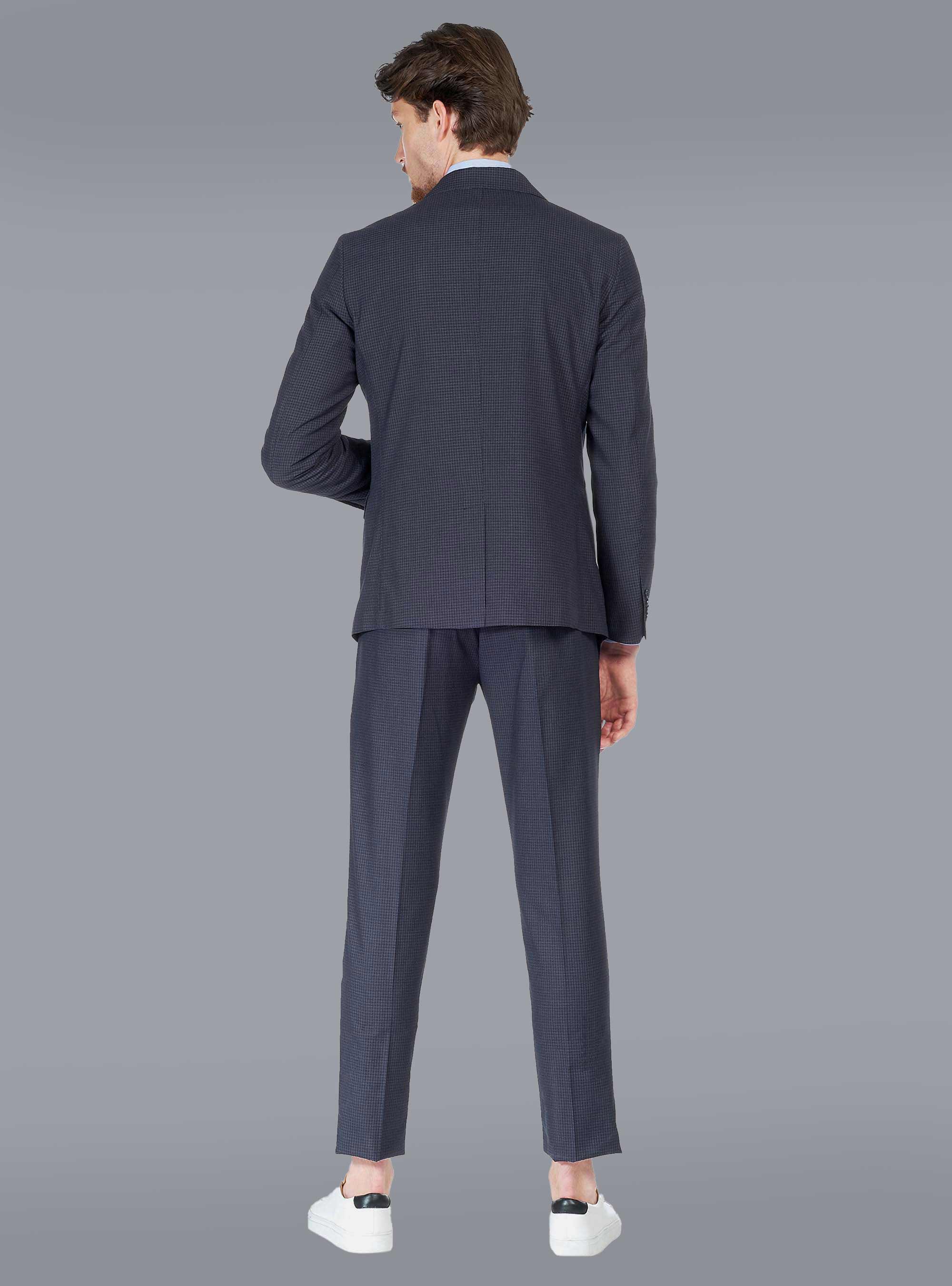 WOOL MICRO FANTASY SUIT, BLUE