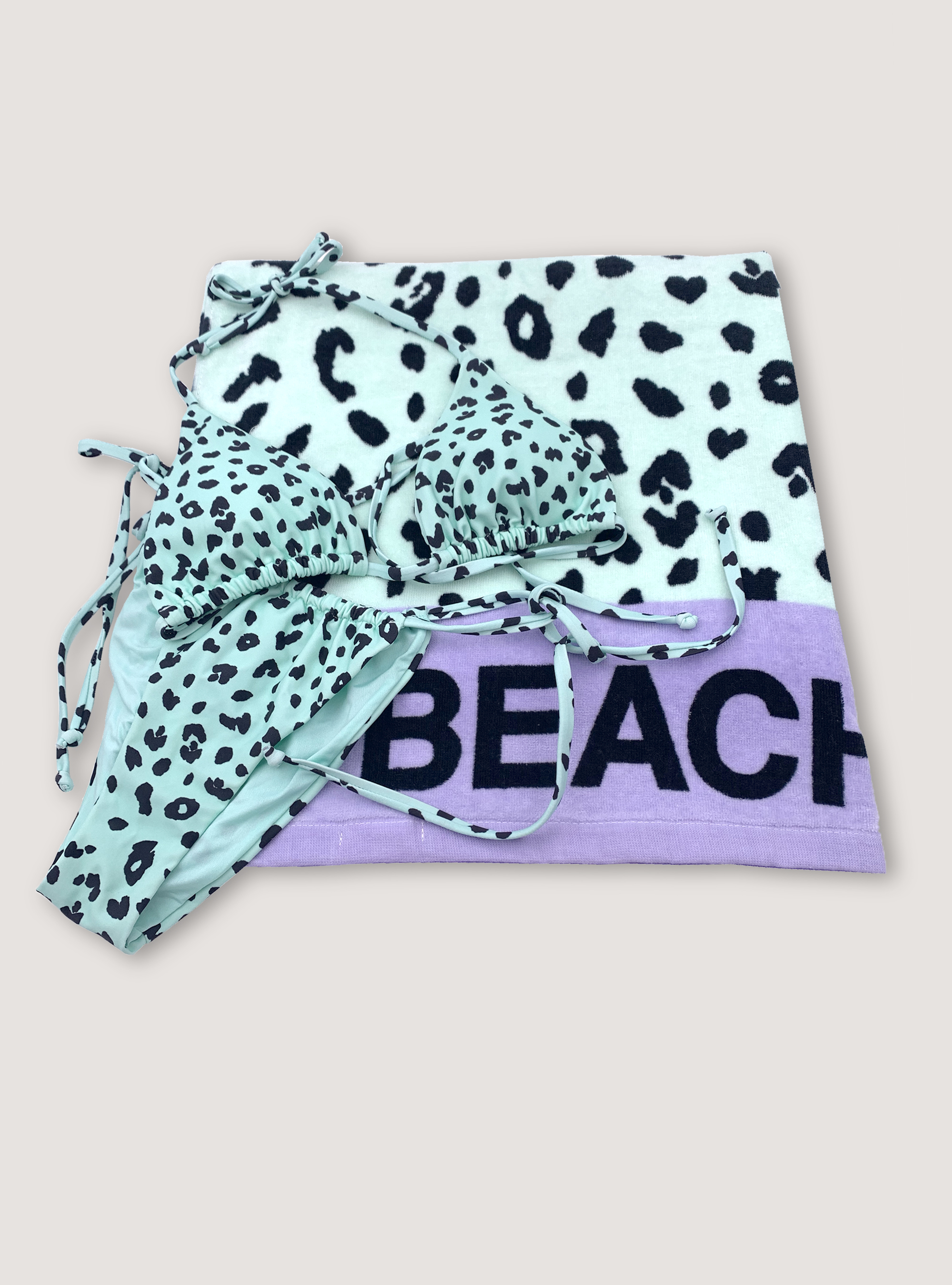 Telo mare spugna in cotone, ANIMALIER