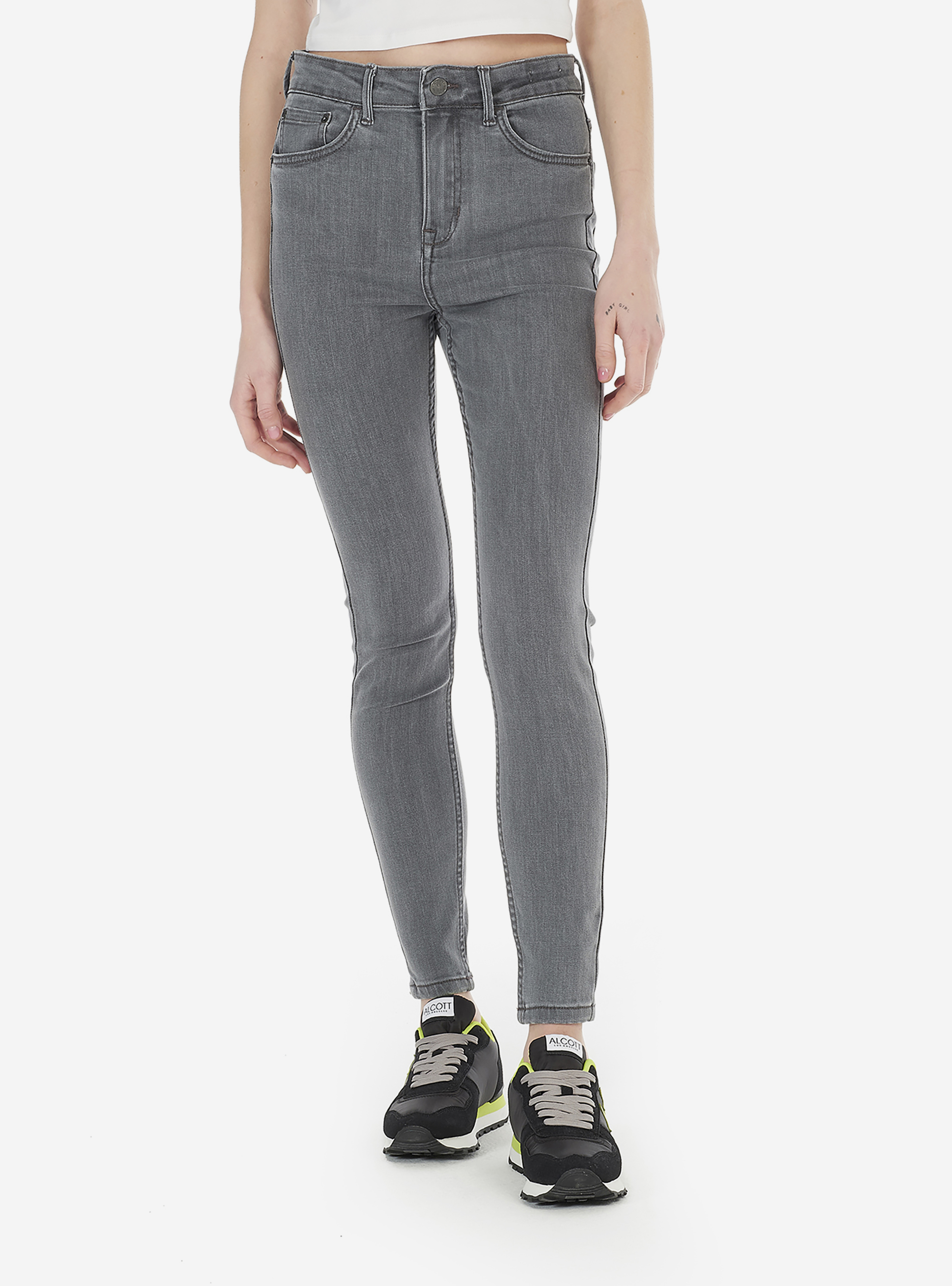 Denim skinny fit high rise, C112 GREY
